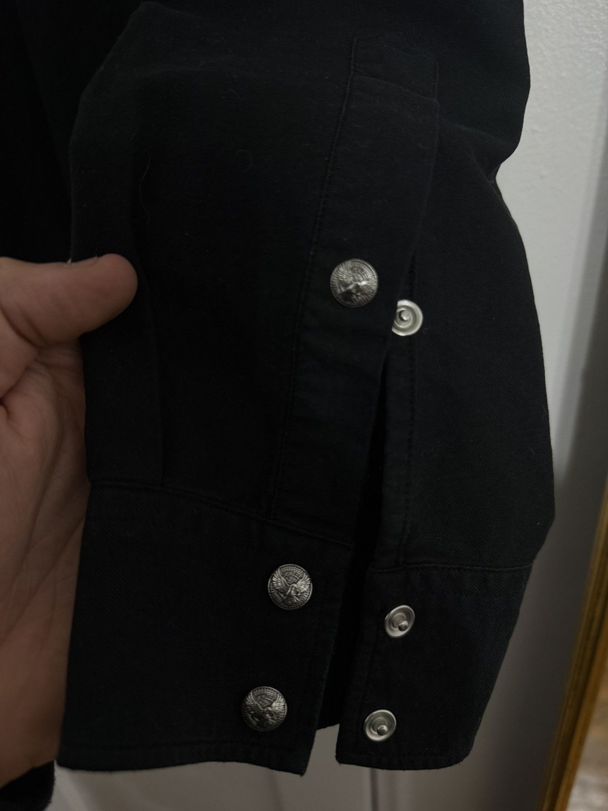 Balmain F/W12 Decarnin Distressed Military Shirt Size US L / EU 52-54 / 3 - 3 Thumbnail
