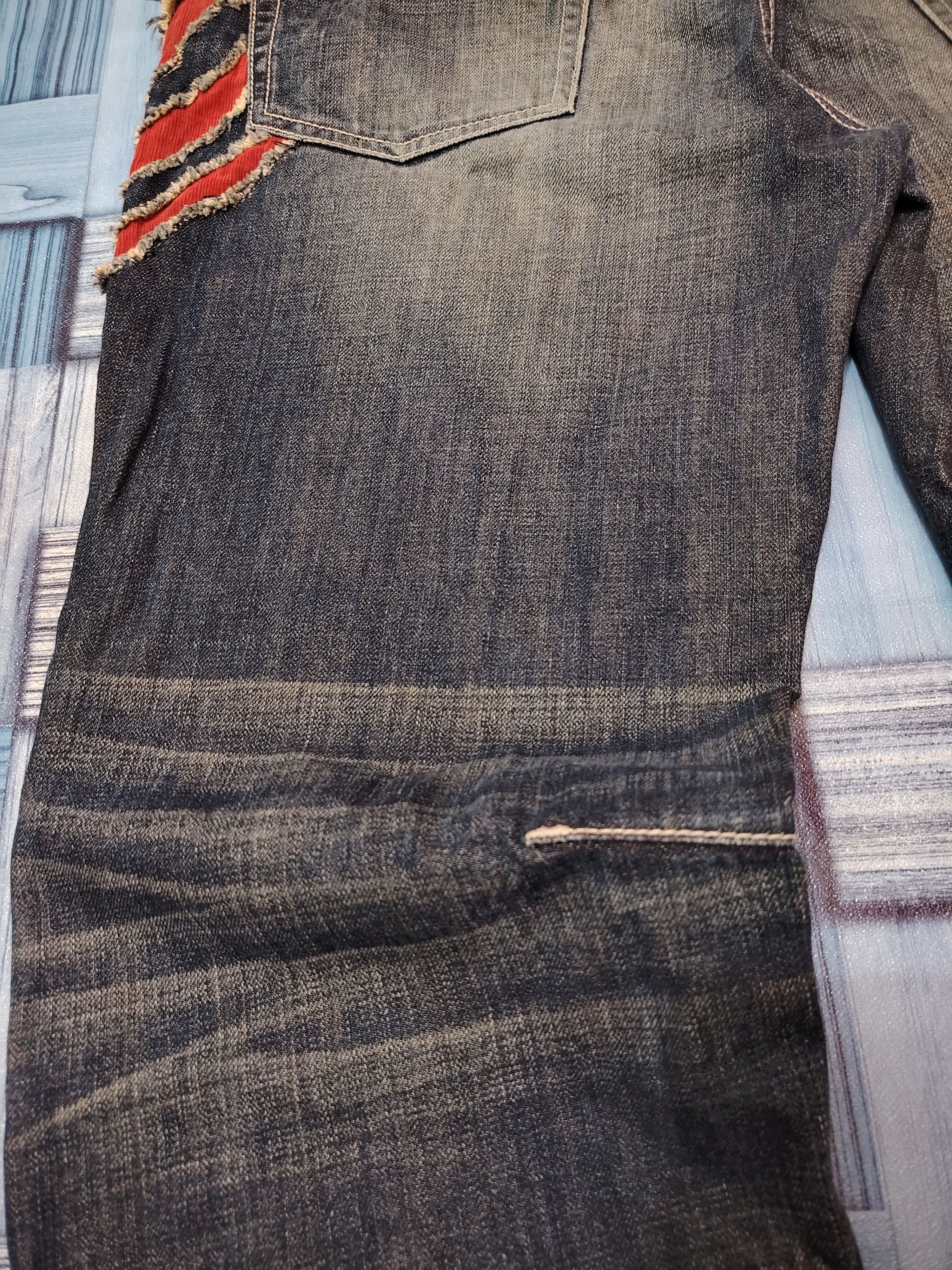 Japanese Brand Distressed denim osaka big train flared jeans Size US 31 - 23 Thumbnail