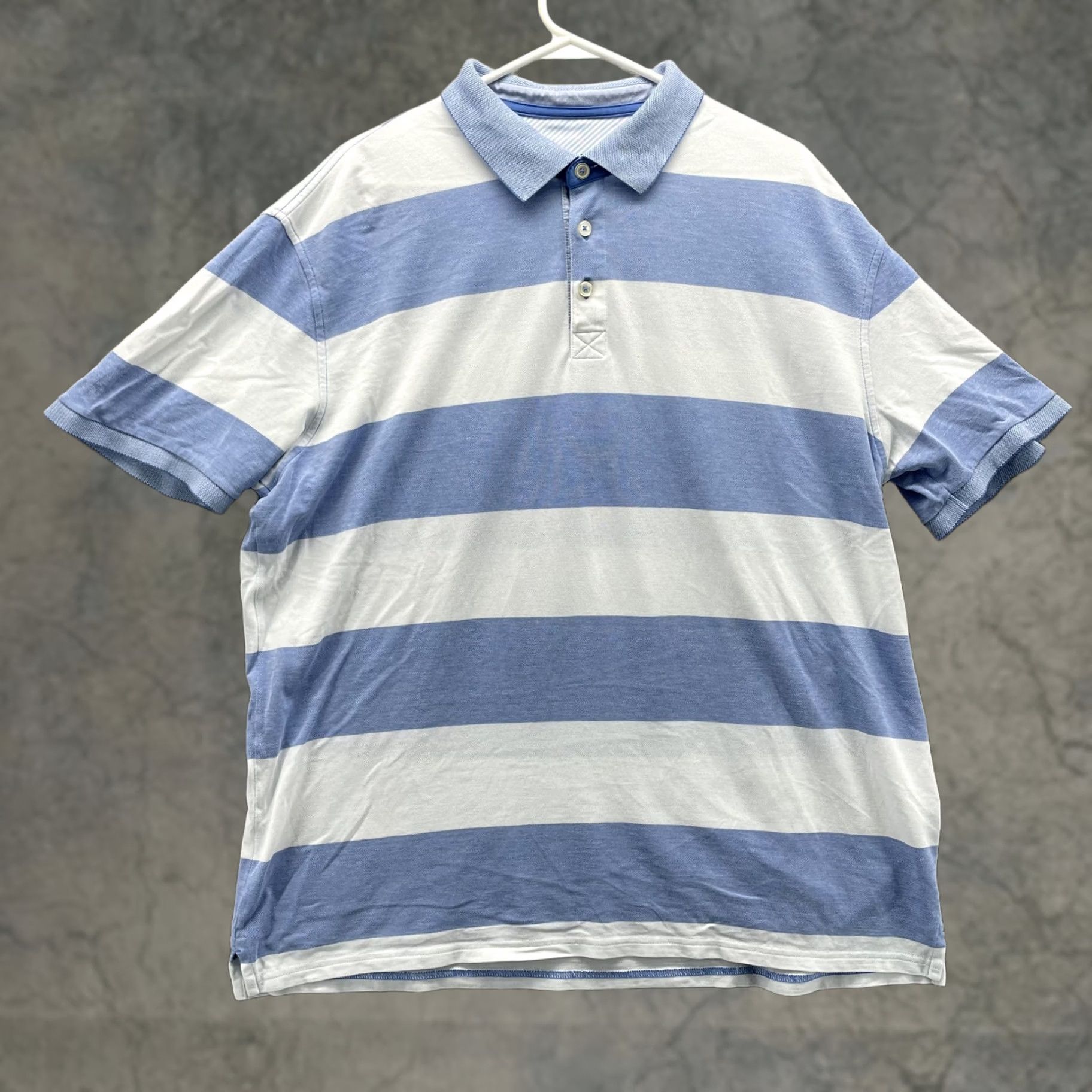 Orvis Orvis Polo Shirt Mens XL Blue White Striped Short Sleeve 100% Cotton Classic Fit Golf Casual Size US XL / EU 56 / 4 - 1 Thumbnail