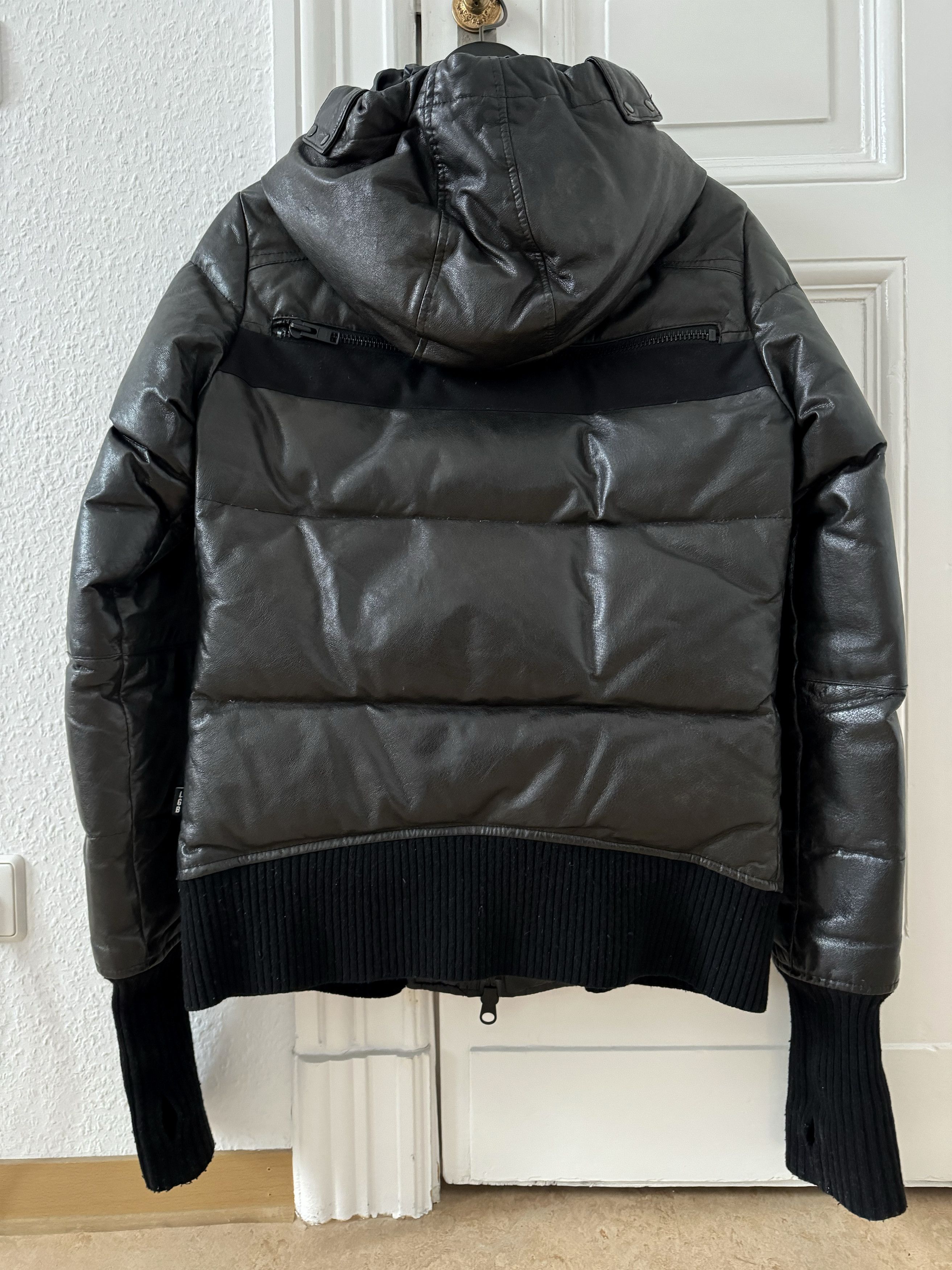 Le Grande Bleu (L.G.B.) Leather Down Bomber Jacket Size US M / EU 48-50 / 2 - 2 Thumbnail
