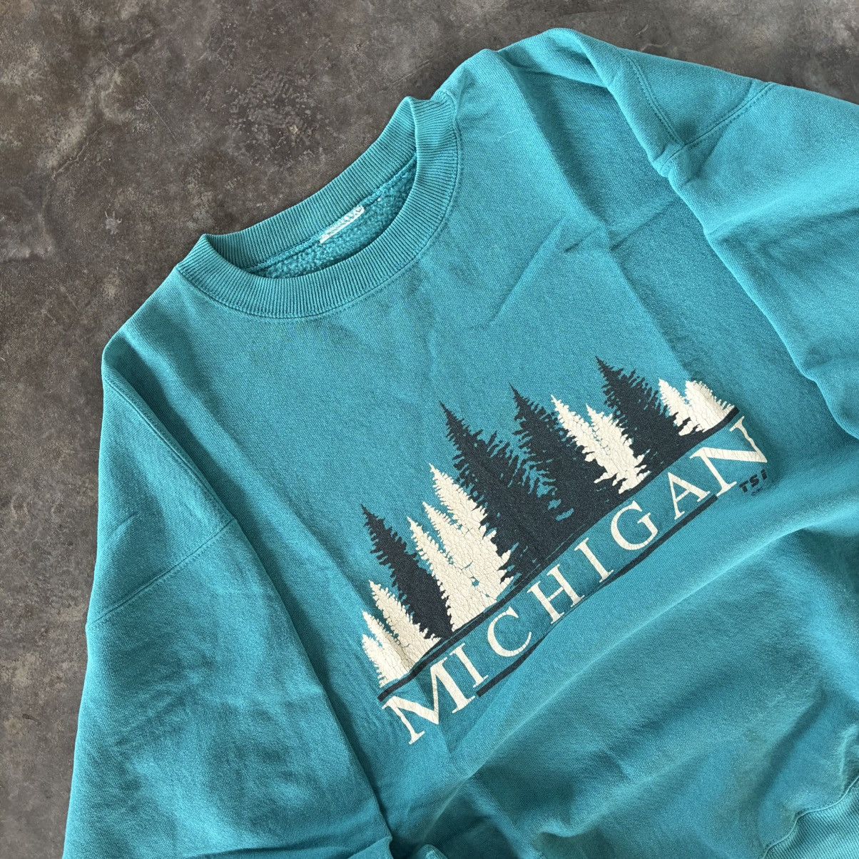 Vintage VINTAGE 90s TSI MICHIGAN SPELLOUT BIG LOGO PRINTED Size US XL / EU 56 / 4 - 6 Thumbnail