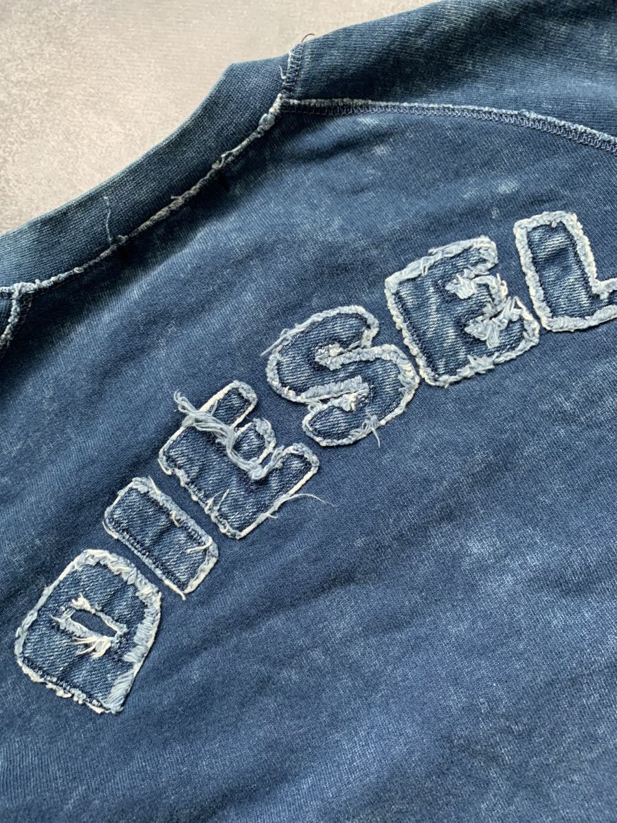 Diesel Diesel Full Zip-Up Y2K Washed Denim Sweater Size L / US 10 / IT 46 - 8 Thumbnail