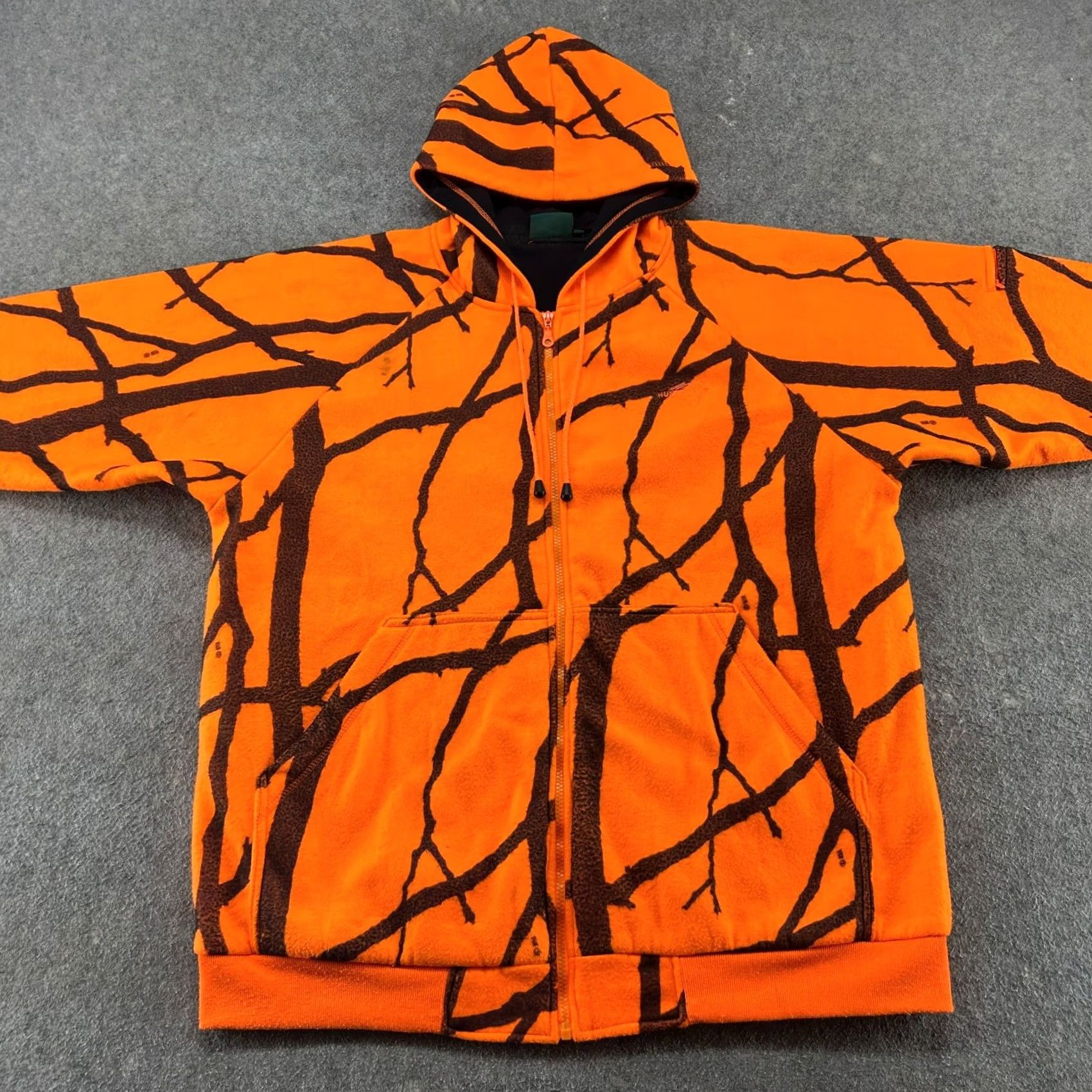 Vintage VINTAGE Huntworth Hoodie Mens 2XL Orange Black Hunting Polyester Camo Thermal Size US XXL / EU 58 / 5 - 4 Thumbnail