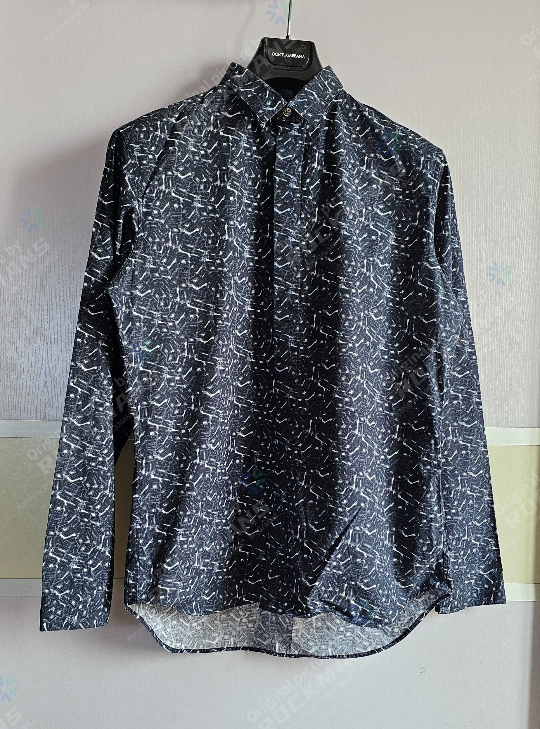 Dior Dior Men's Print Shirt Navy Blue Size 41 Size US M / EU 48-50 / 2 - 1 Thumbnail