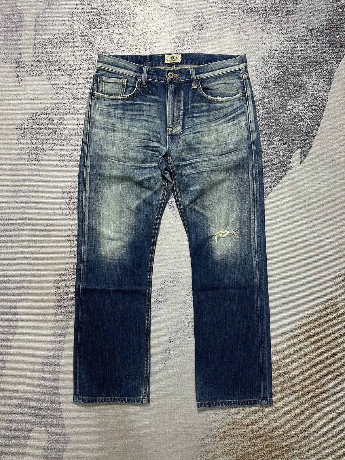 Undercover × Uniqlo 2000s Vintage Edwin 503 Washed Denim Jeans Size 34 Size US 34 / EU 50 - 1 Thumbnail