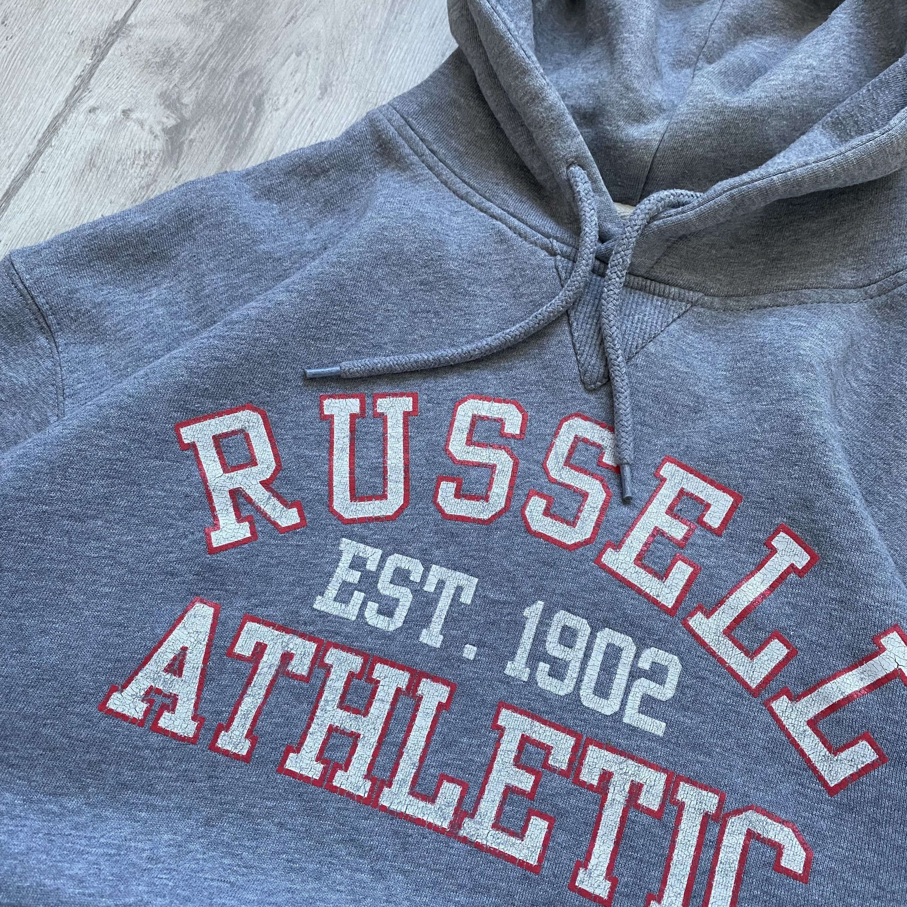 Russell Athletic 🐘Vintage 00s Russell Athletic boxy hoodie cropped Size US XL / EU 56 / 4 - 4 Thumbnail