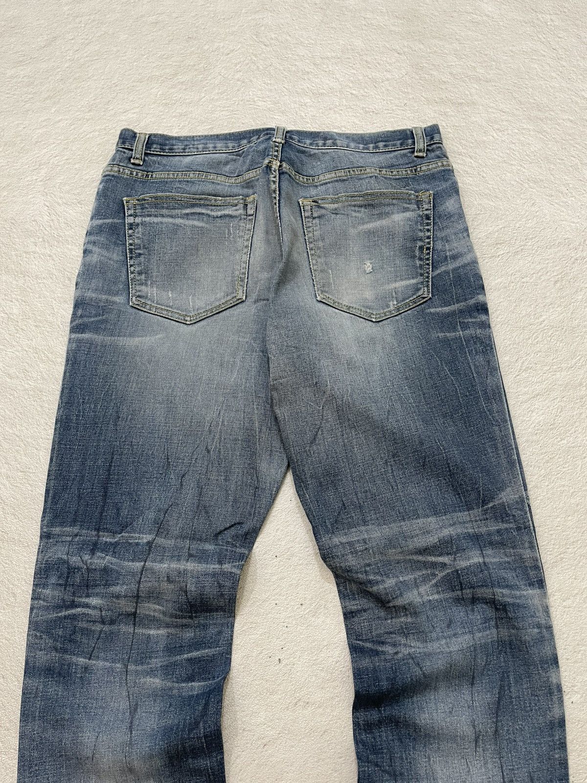 Japanese Brand 2000s Diesel Flare Denim Ripped Jeans Wash Y2K Japan Size US 31 - 10 Thumbnail