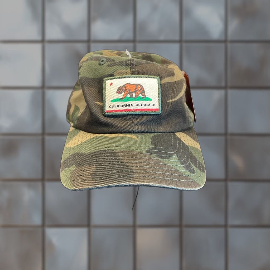 American Needle American Needle Hat Adult One Size Green Camo Strap Back California Flag Baseball Cap Mens Size ONE SIZE - 1 Thumbnail
