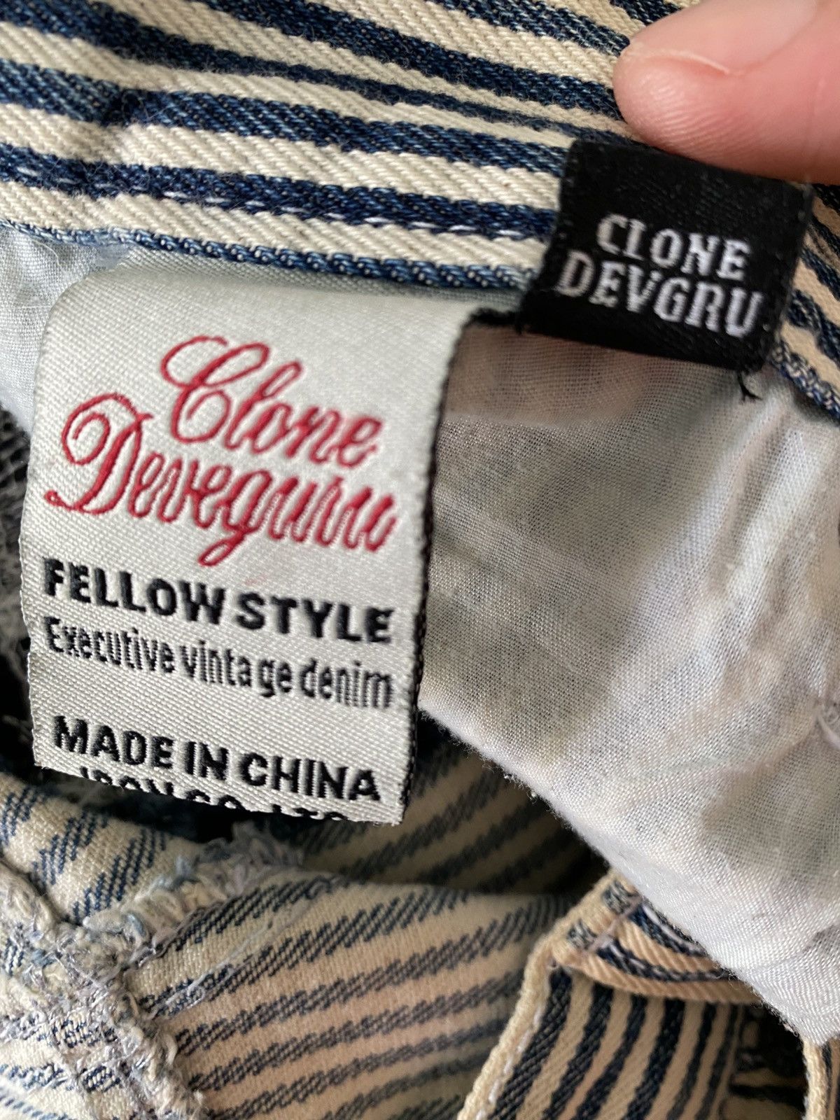 Hysteric Glamour × Japanese Brand × Vintage Vintage Clone jeans patchwork striped jail rare design Size US 32 / EU 48 - 15 Thumbnail