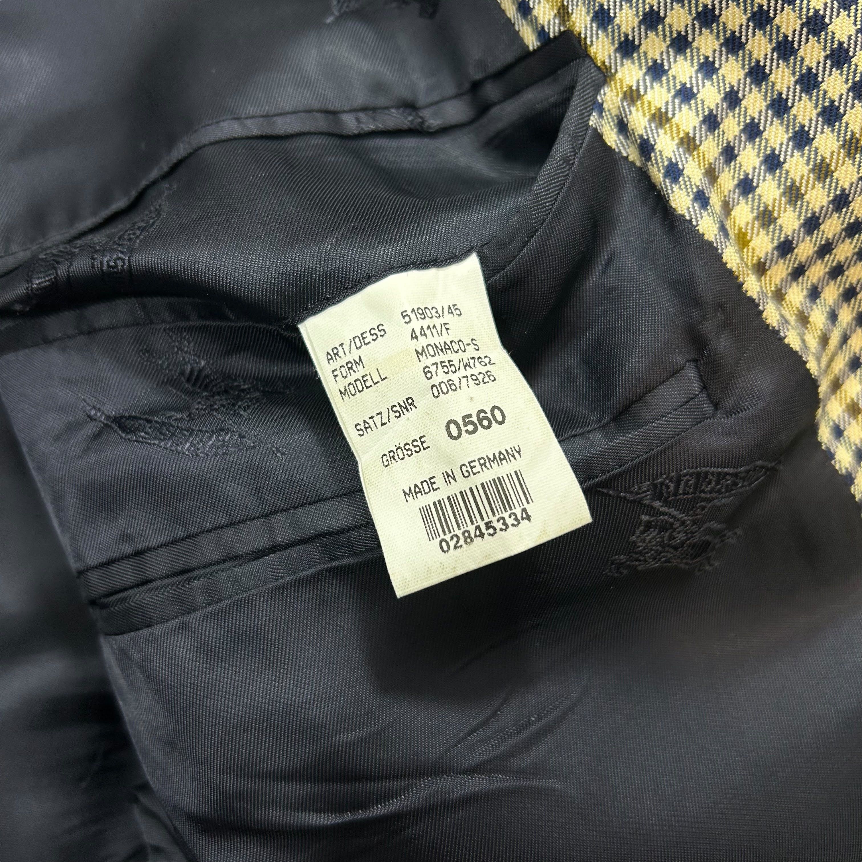 Burberry Prorsum Burberry Prorsum Wool Silk Ecru Check Monaco Blazer 56 Size 46R - 7 Thumbnail