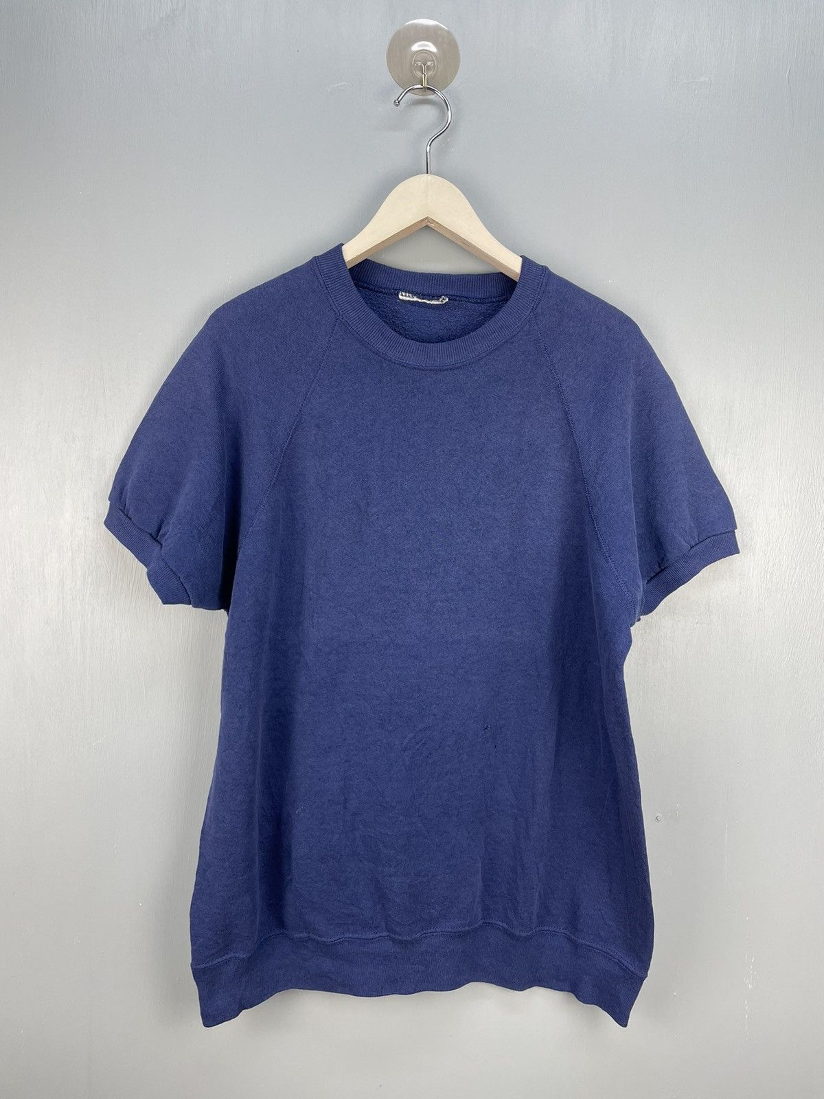 Vintage Vintage 80s Plain half sleeve sweatshirt Size US L / EU 52-54 / 3 - 1 Thumbnail