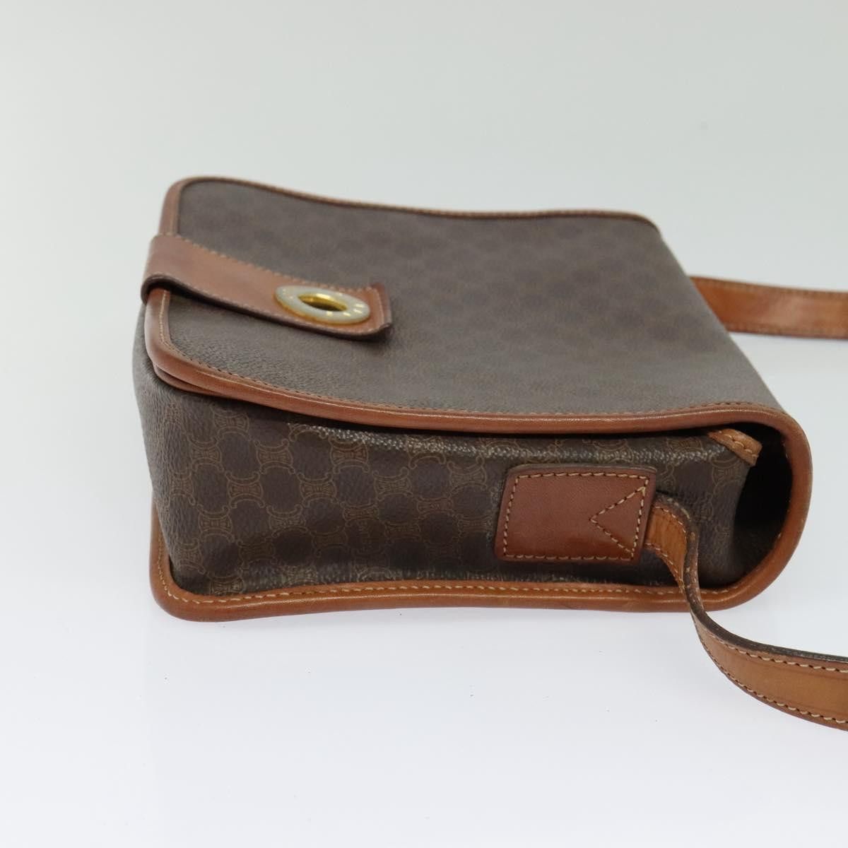 Celine CELINE Macadam Canvas Shoulder Bag Pvc Brown Gold Size ONE SIZE - 5 Thumbnail