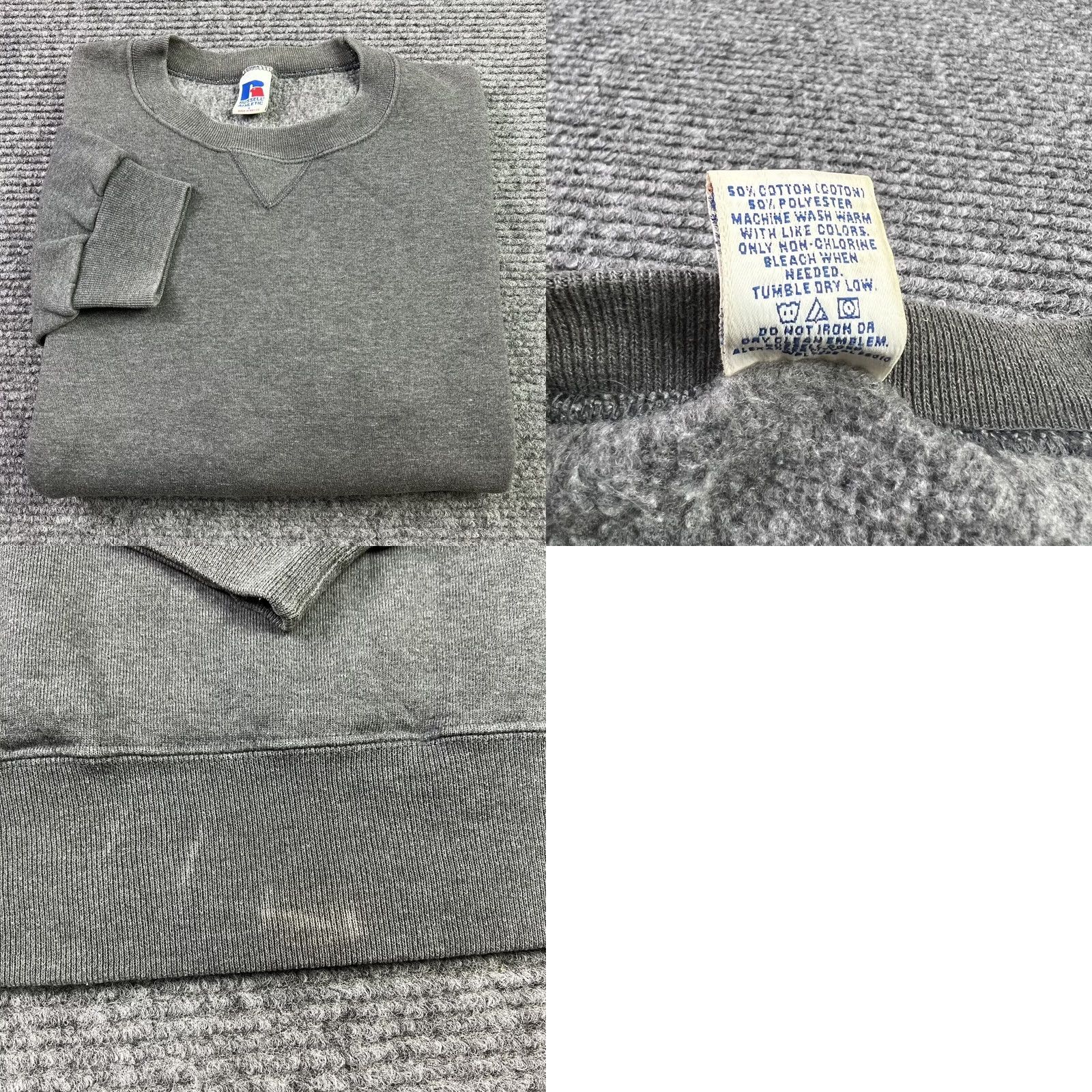 Russell Athletic VINTAGE Russell Athletic Sweatshirt Crewneck Gray 90s Grunge Blank Large Mens Size US L / EU 52-54 / 3 - 8 Thumbnail