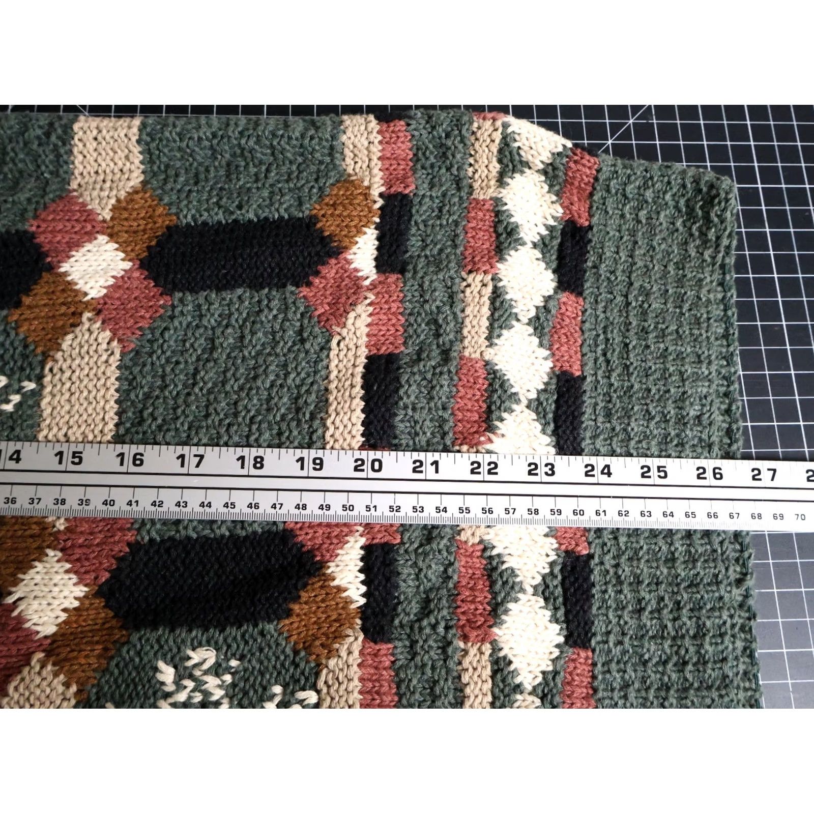 Vintage VINTAGE Structure Sweater Men XL Green Geometric Crew Neck Heavyweight Knit Cotton Blend Ramie Size US XL / EU 56 / 4 - 7 Thumbnail