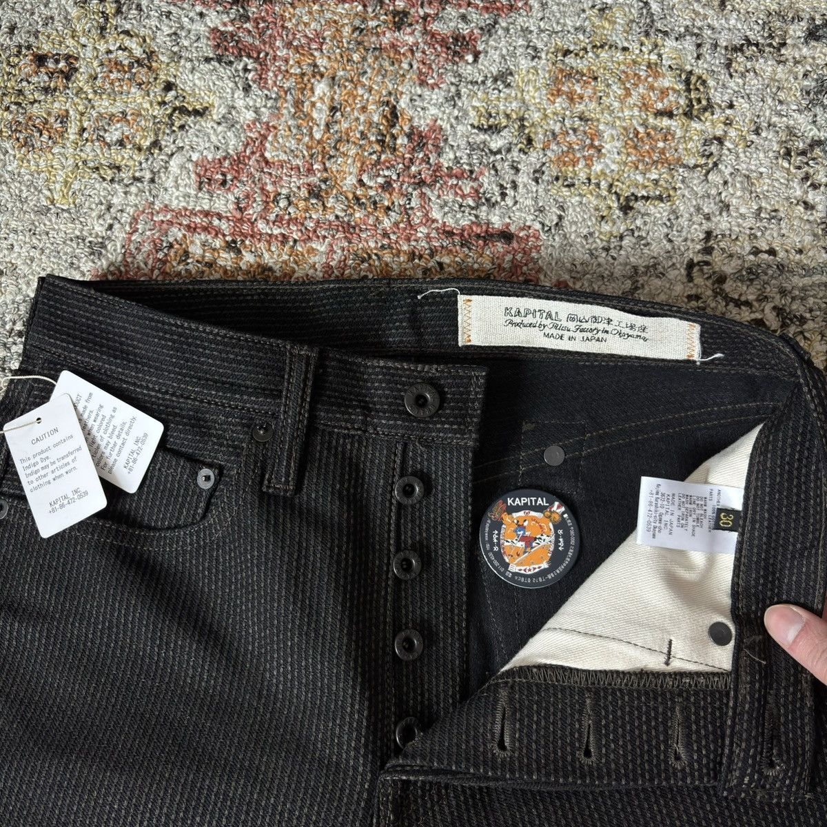 Kapital Century Denim No.9 5P MONKEY CISCO Mud dye sashiko jeans Size US 30 / EU 46 - 3 Thumbnail