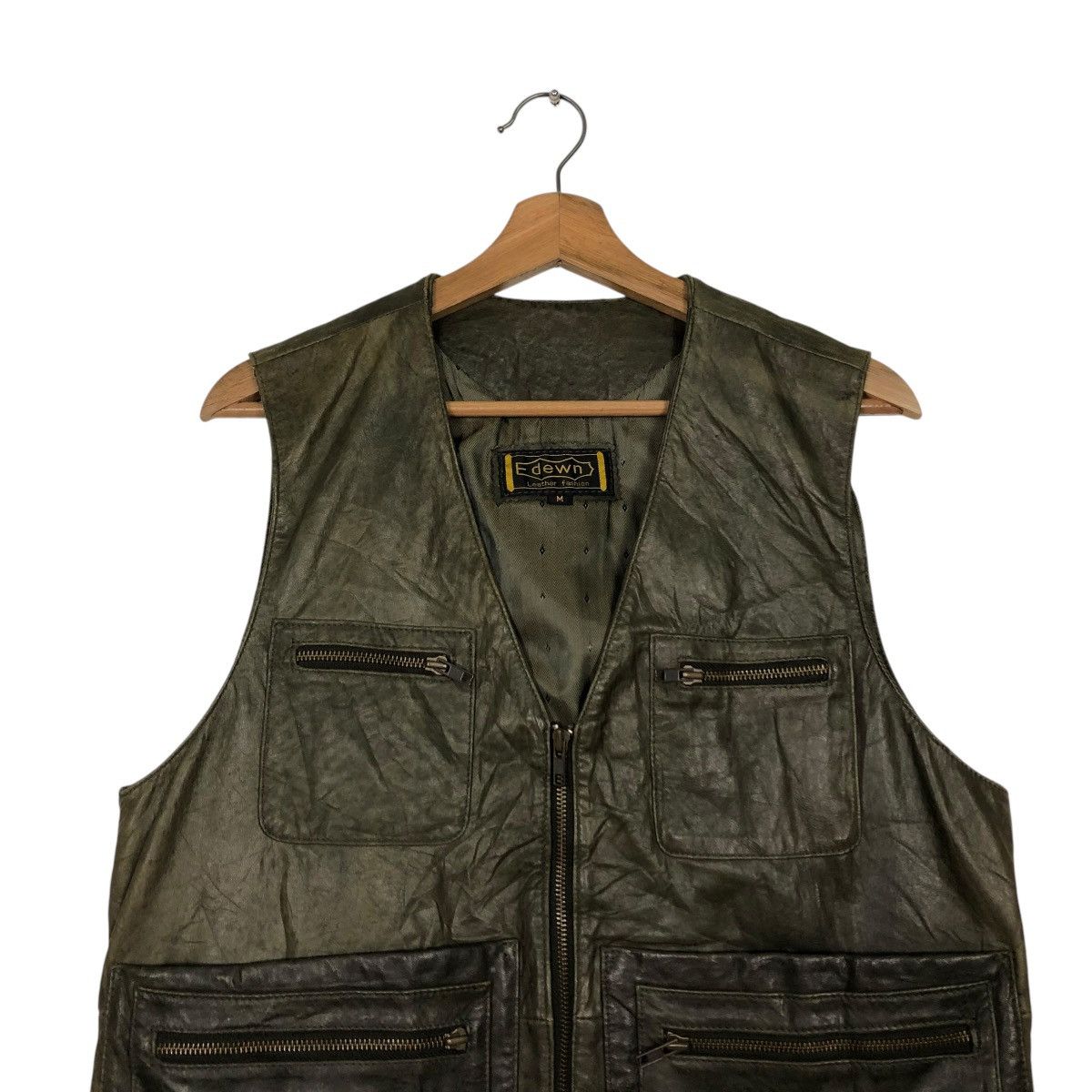 Genuine Leather 🔥VINTAGE GENUINE LEATHER BIKER JACKET DEWN ISSEY MIYAKE Size US M / EU 48-50 / 2 - 5 Thumbnail