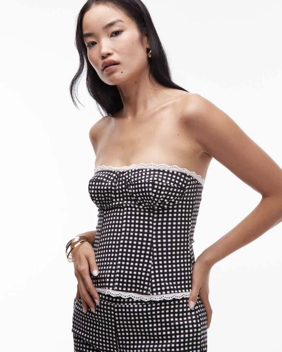 WeWoreWhat Strapless corset in black Size M / US 6-8 / IT 42-44 - 3 Thumbnail