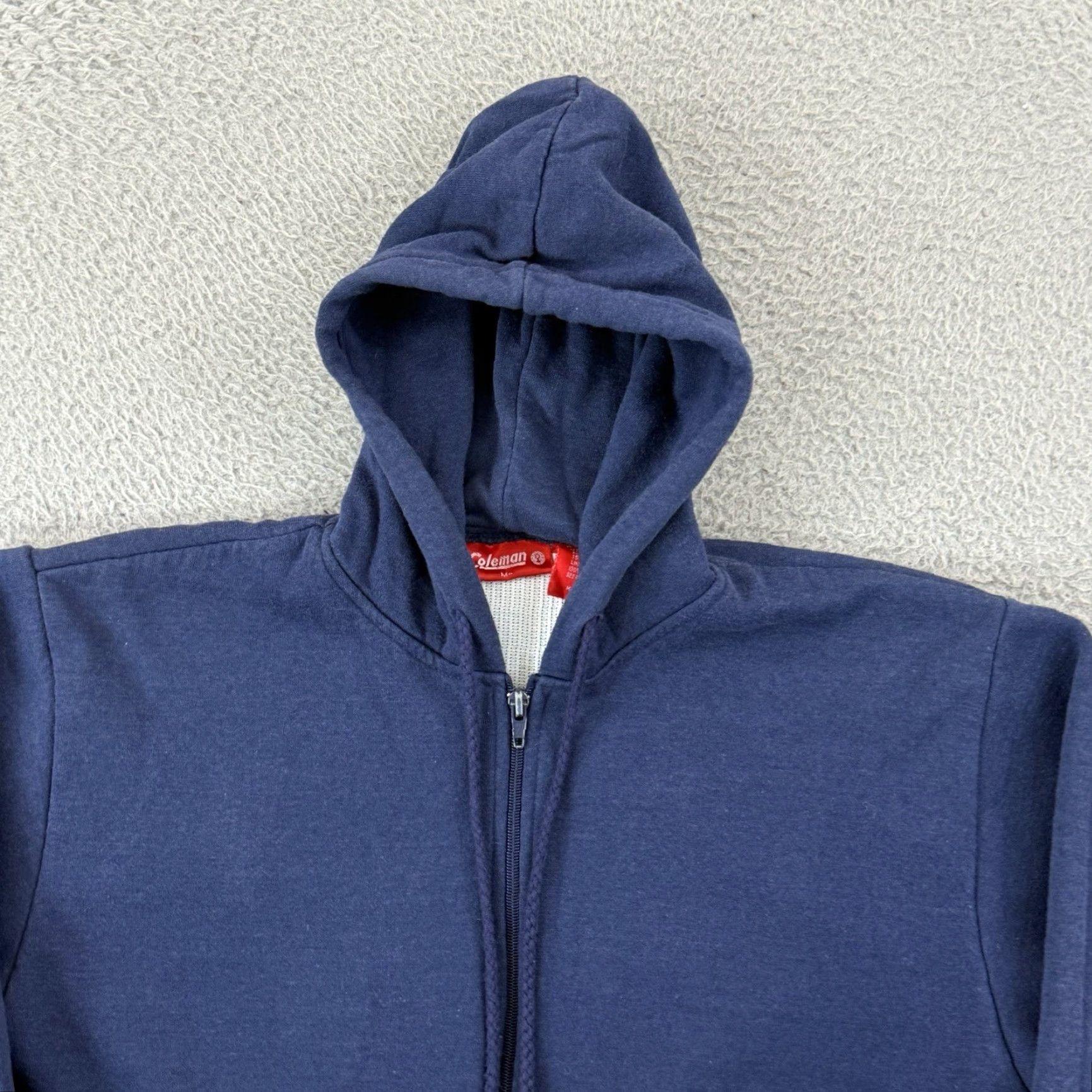 Vintage VINTAGE Coleman Hoodie Mens Medium Blue Zip Up Thermal Lined 90s Sweatshirt Size US L / EU 52-54 / 3 - 3 Thumbnail