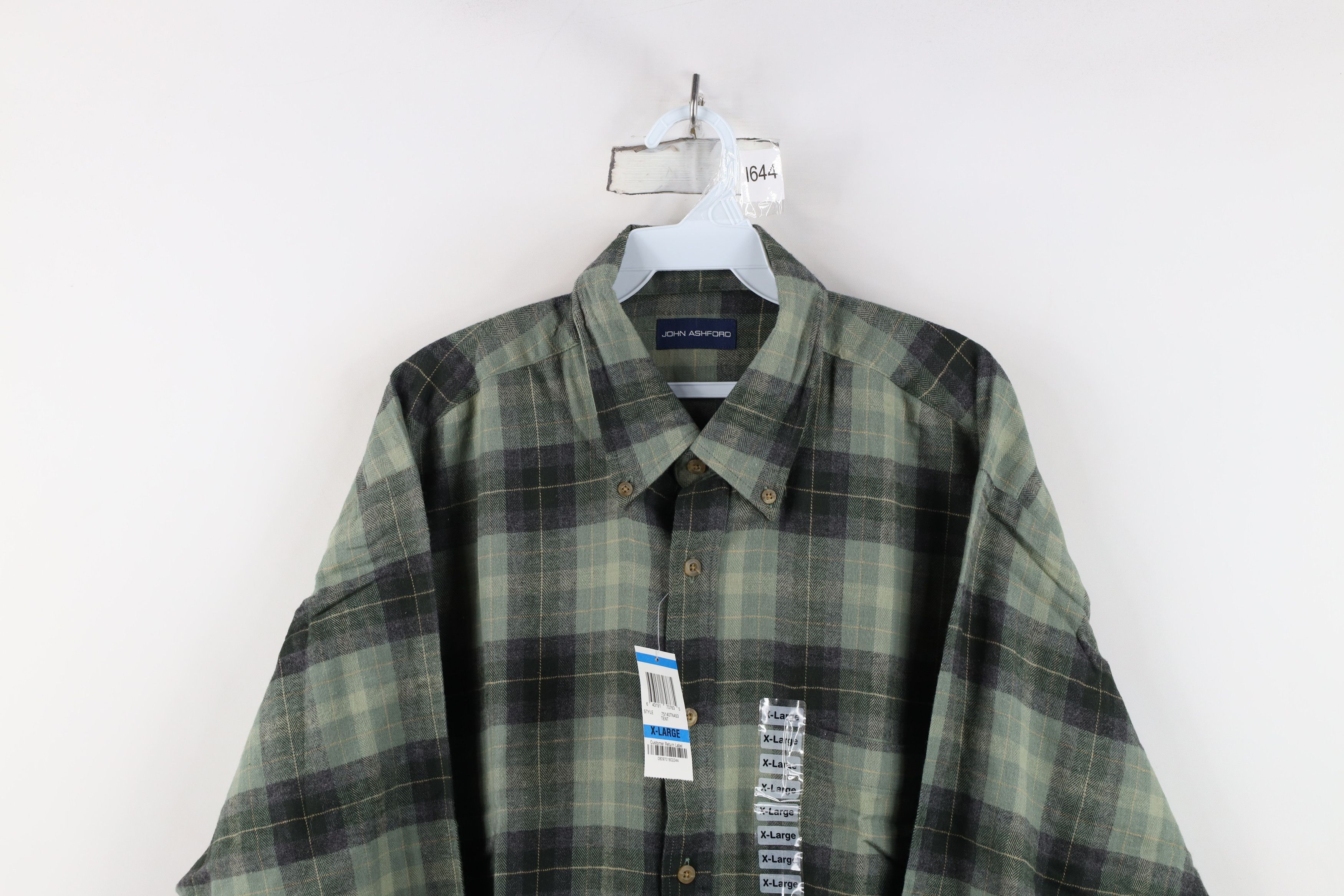 Vintage Deadstock Vintage Streetwear Plaid Flannel Button Down Shirt Size US XL / EU 56 / 4 - 2 Thumbnail