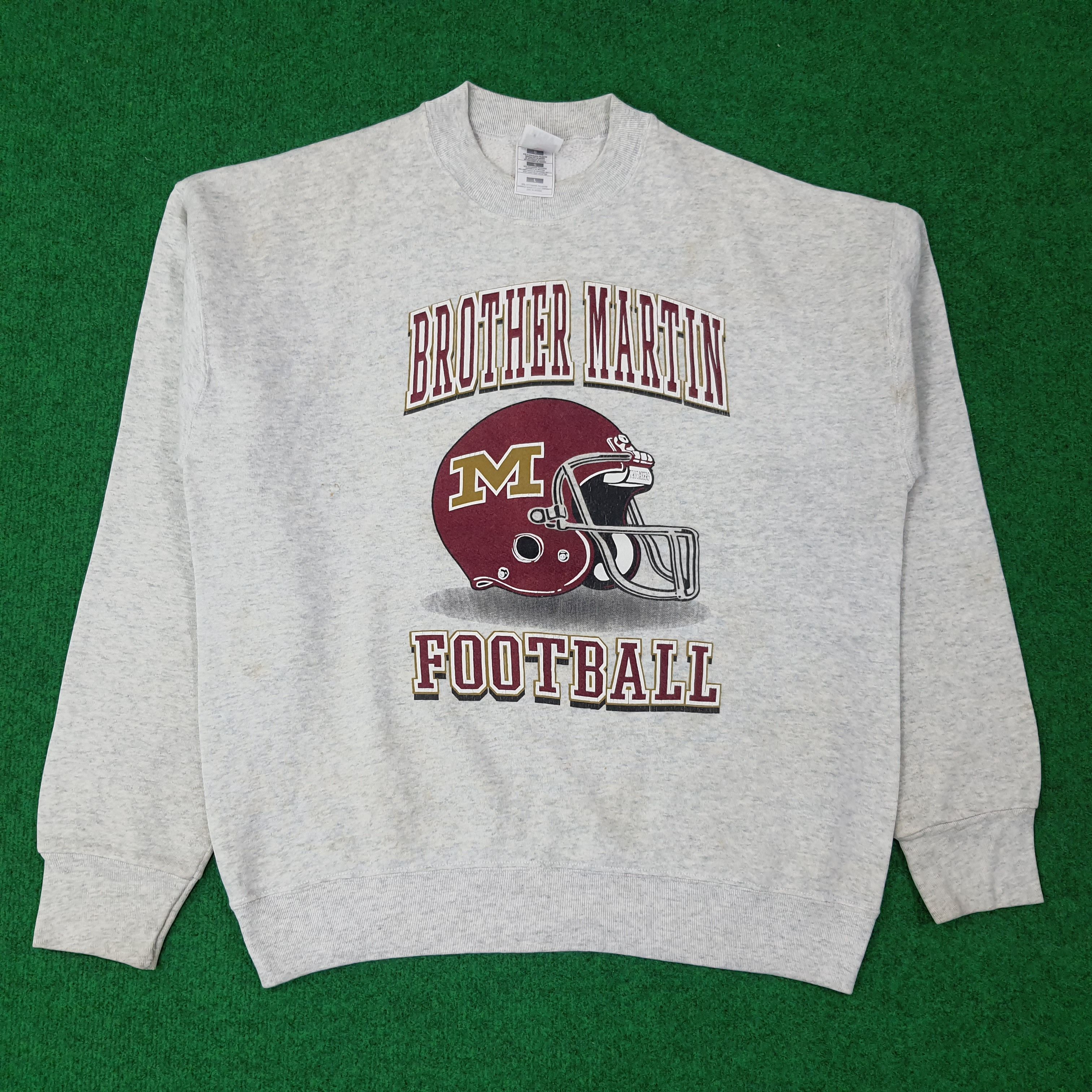 Fruit Of The Loom Vintage Brother Martin Football NFL Sweatshirt C266N26 Size US L / EU 52-54 / 3 - 1 Thumbnail