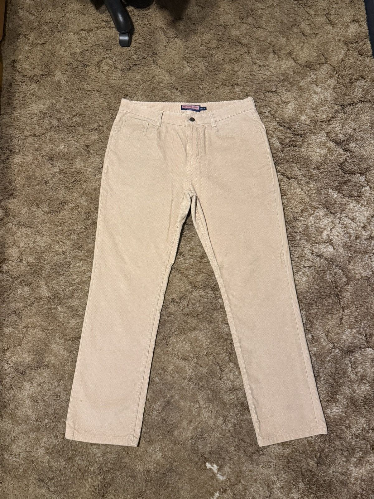 Vineyard Vines Vineyard Vines Mens Beige Corduroy Five Pocket Pants 33 x 32 Size US 33 - 6 Thumbnail