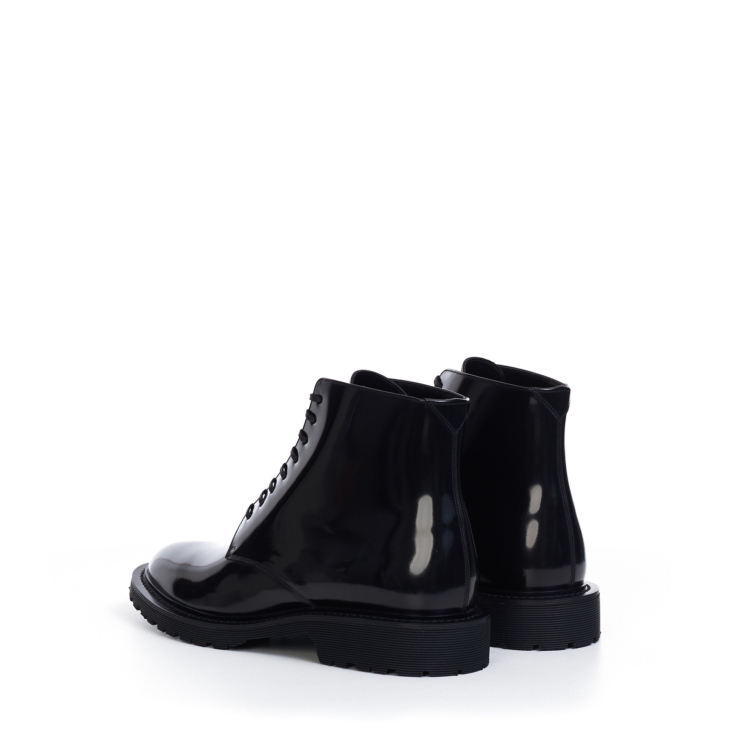 Saint Laurent Paris Army Boots In Shiny Black Calf Leather Size US 7.5 / EU 40-41 - 5 Thumbnail