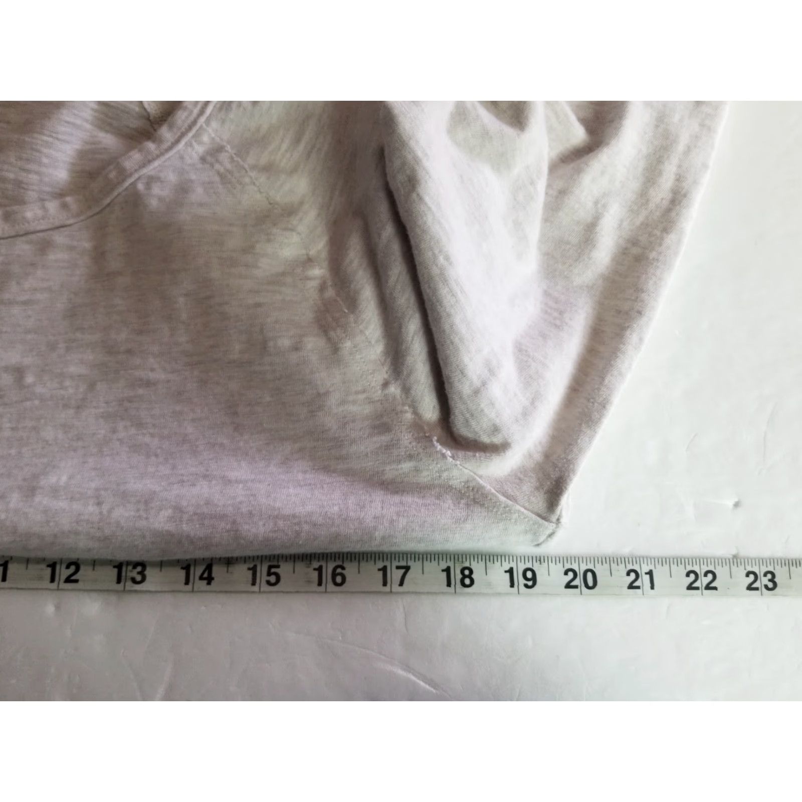 Frye Frye and Co Womens Long Sleeve T-Shirt Thumbhole Cuffs Gray Beige Size M Top Size M / US 6-8 / IT 42-44 - 4 Thumbnail