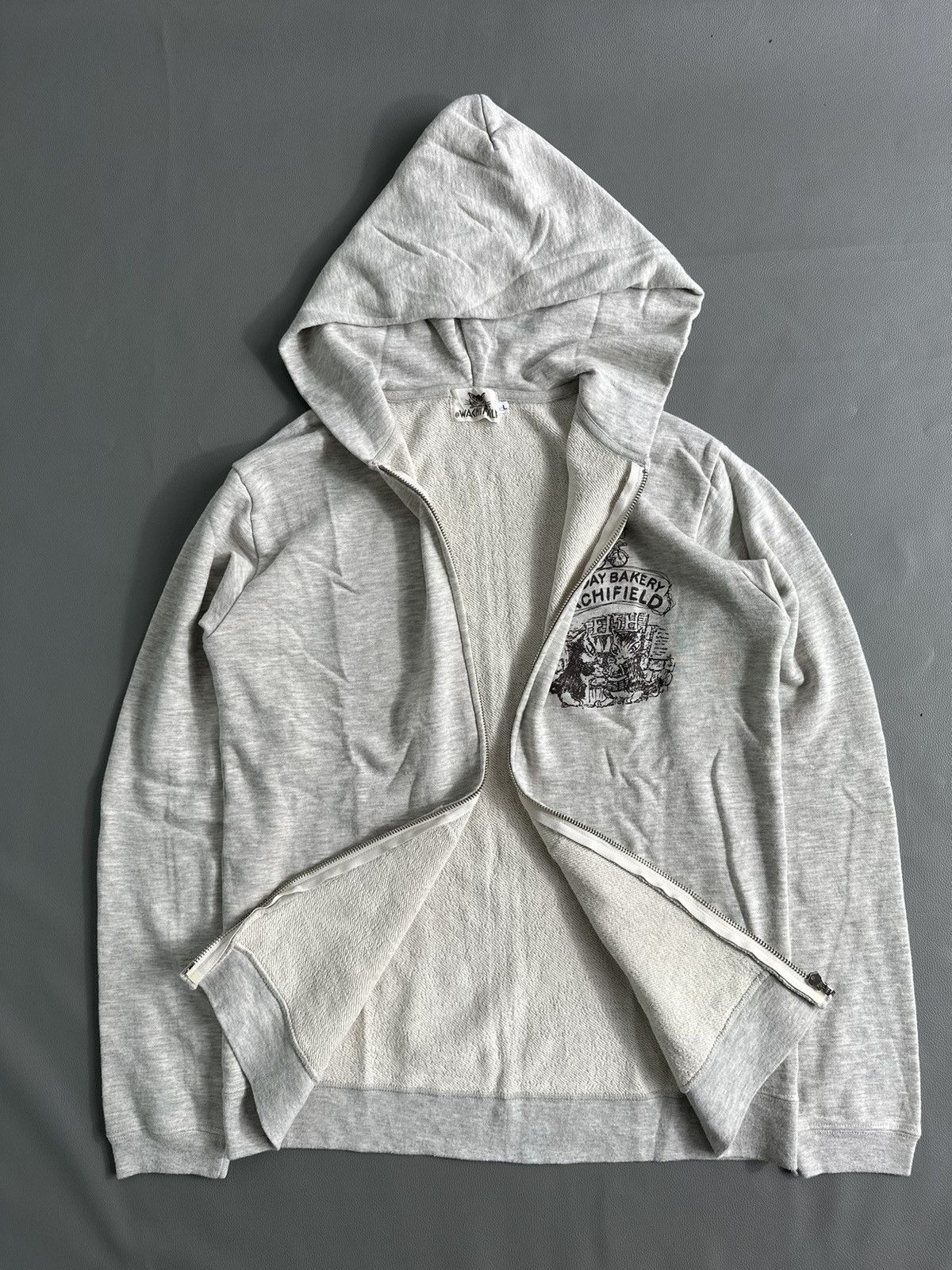 Hysteric Glamour WACHIFIELD CAT GREY COLOUR ZIP HOODIE Size US M / EU 48-50 / 2 - 7 Thumbnail
