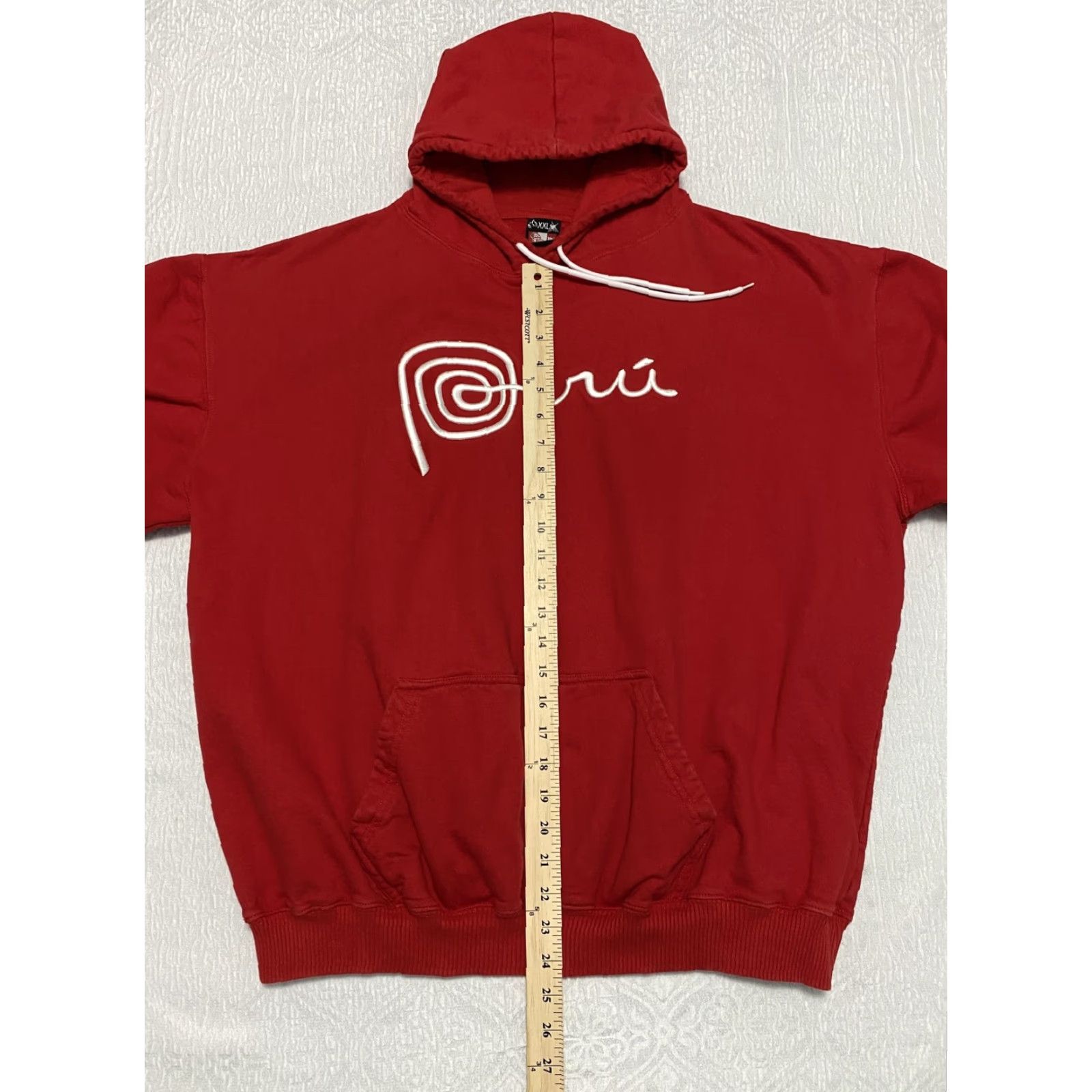 Vintage VINTAGE Peru Hoodie Mens 2XL Red Pullover Sweatshirt Embroidered Tourist Souvenir Size US XXL / EU 58 / 5 - 3 Thumbnail