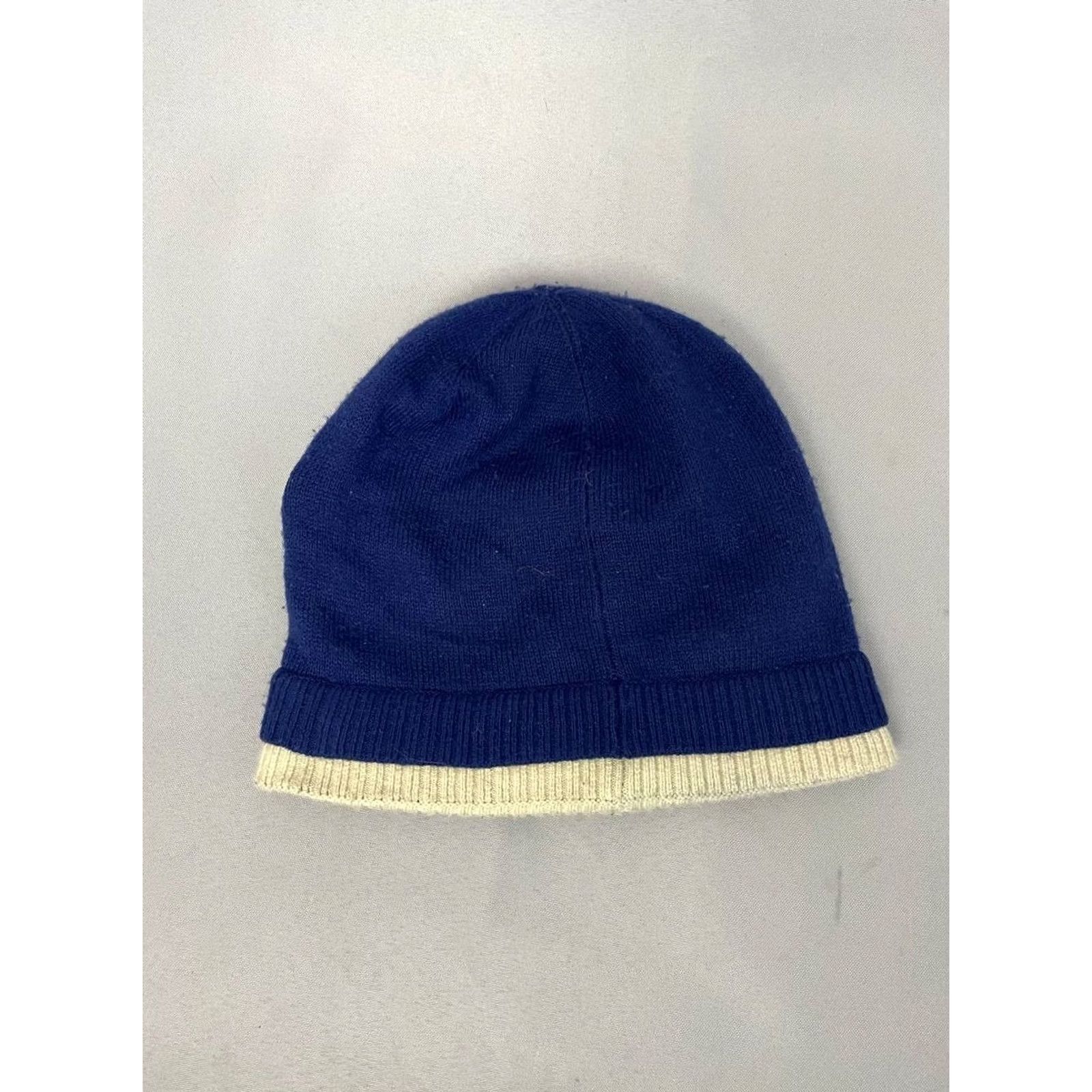 Carhartt Carhartt Mens Beanie Hat OneSize Embroidered Polyester Winter Warm Cap Blue White Knit Size ONE SIZE - 8 Thumbnail