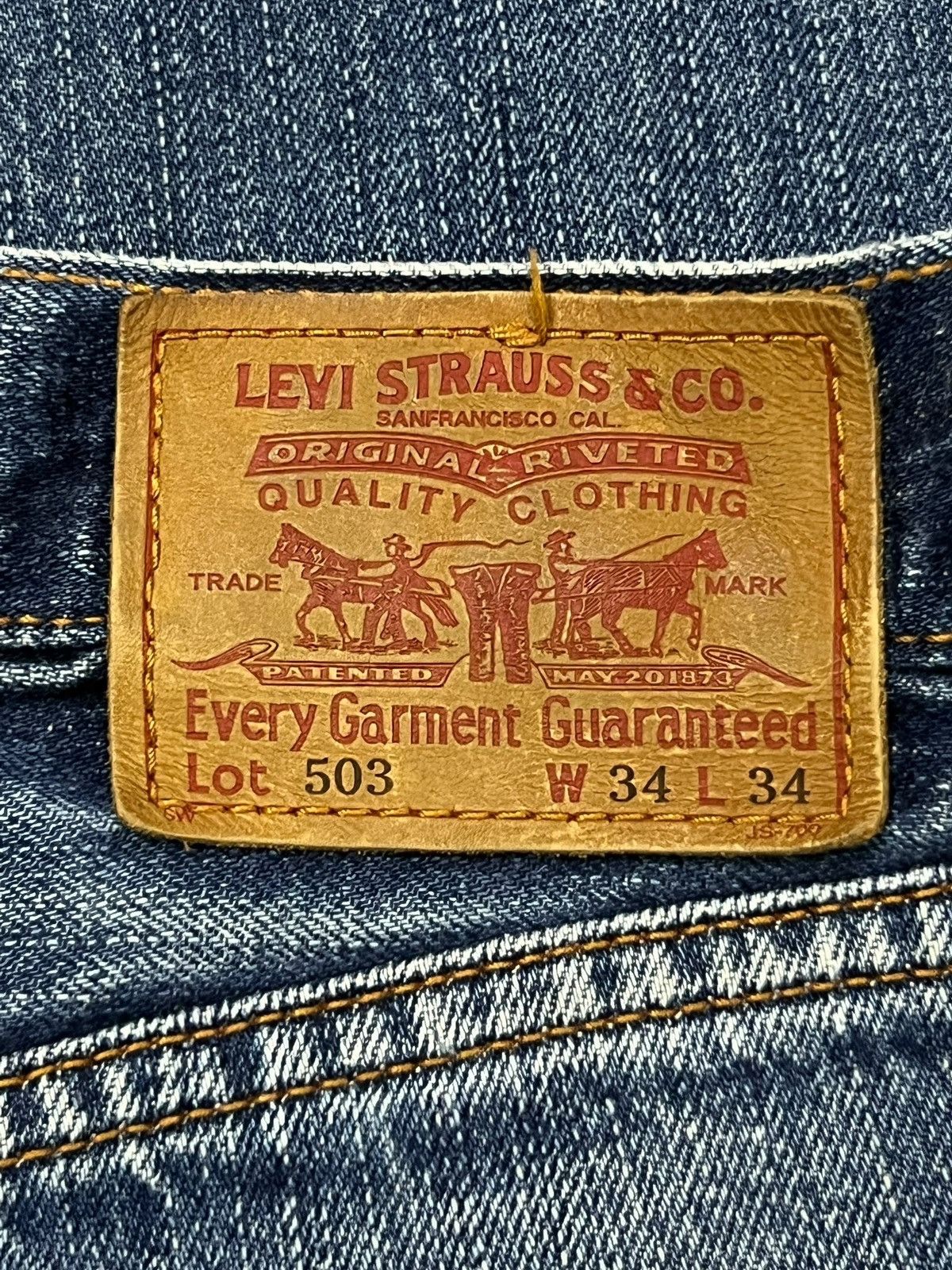 Levi's Baggy Vintage 90s Levi’s 503 Japan - Faded Wash, Distressed Size US 33 - 12 Thumbnail