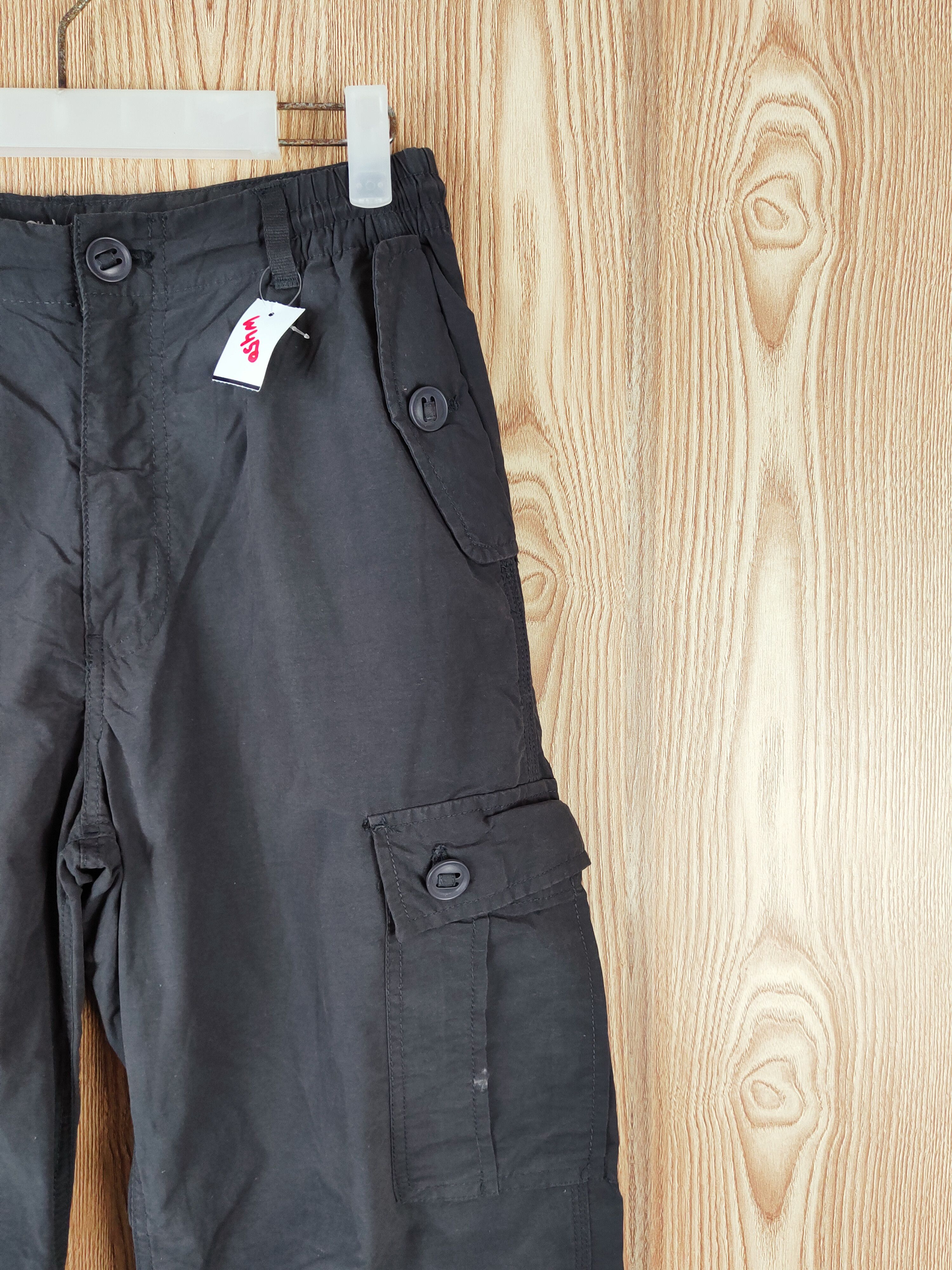 Japanese Brand Spinash Black Multipocket Cargo Short Pants #W450 Size US 28 / EU 44 - 5 Thumbnail