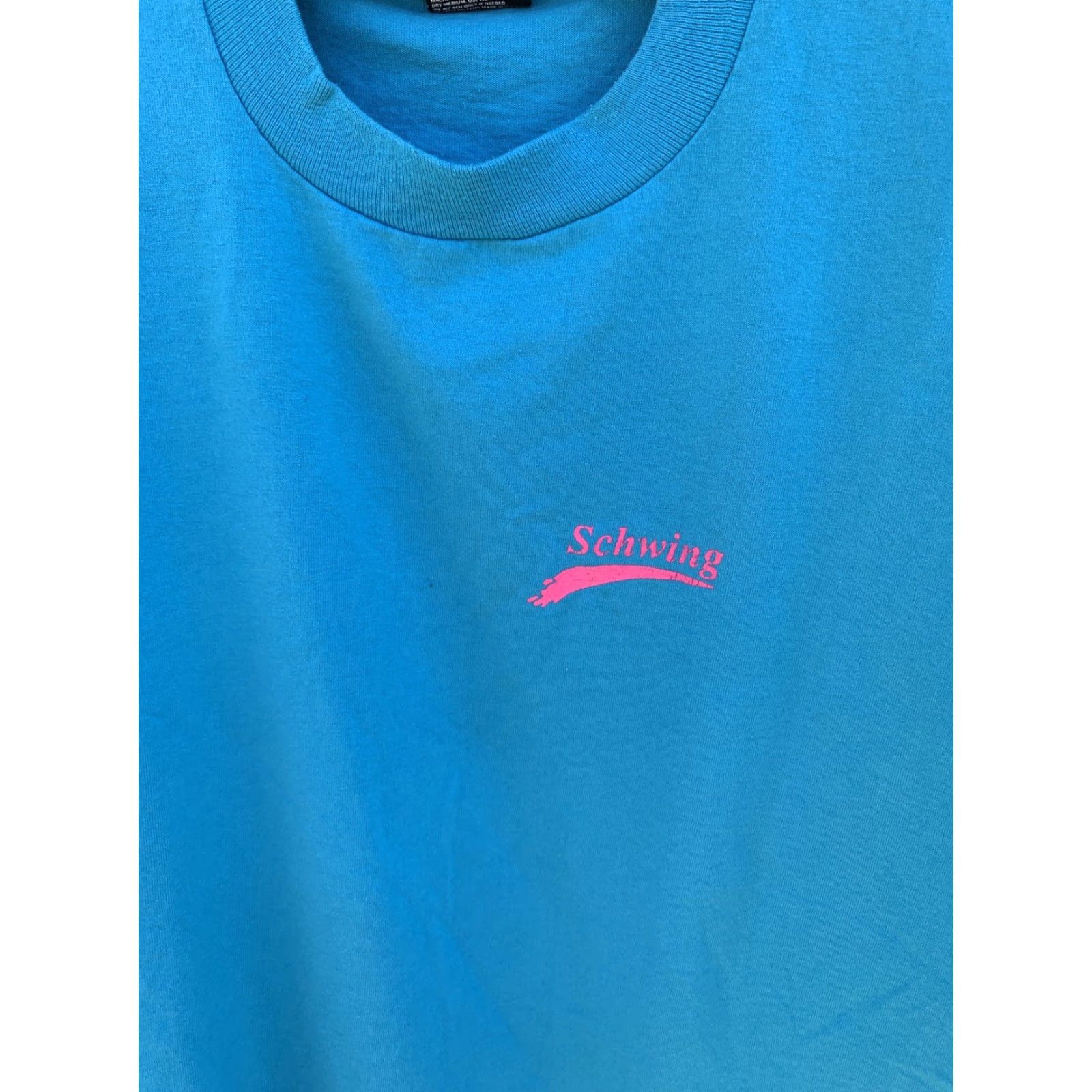 Fruit Of The Loom VINTAGE Fruit of the Loom T-Shirt Shirt Unisex Adults L Crew Neck Short Sleeve Blue 90s Schwing Got It Graphic Single Stitch Tee Size US L / EU 52-54 / 3 - 4 Thumbnail