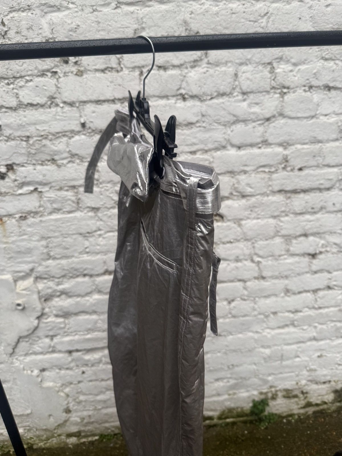 Helmut Lang Silver Helmut Land 2022 Runway wide-leg cargo trousers Size US 28 / EU 44 - 14 Thumbnail