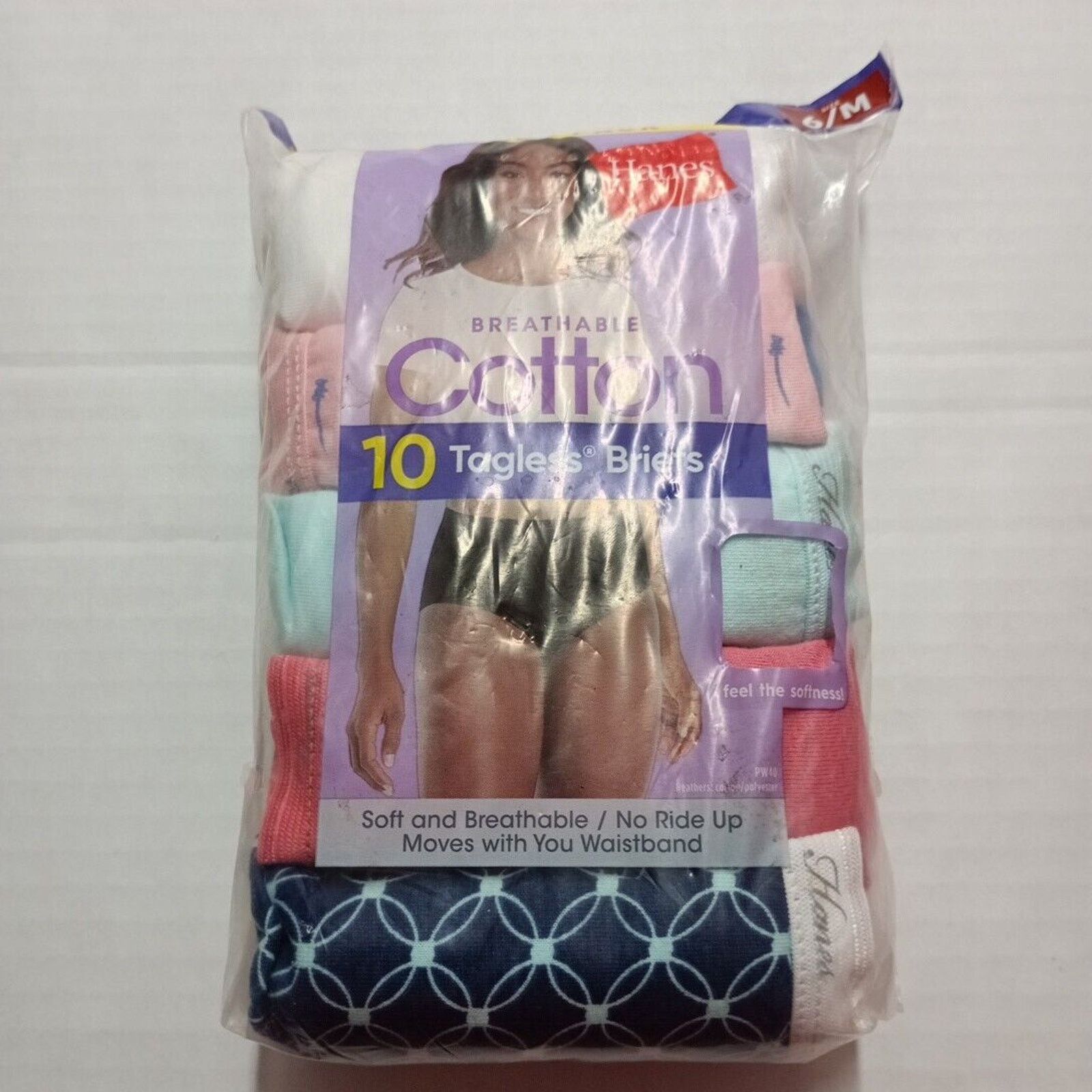 Hanes Hanes Womens 10-Pack Briefs Panties Size 6/M Multicolor Size ONE SIZE - 1 Thumbnail