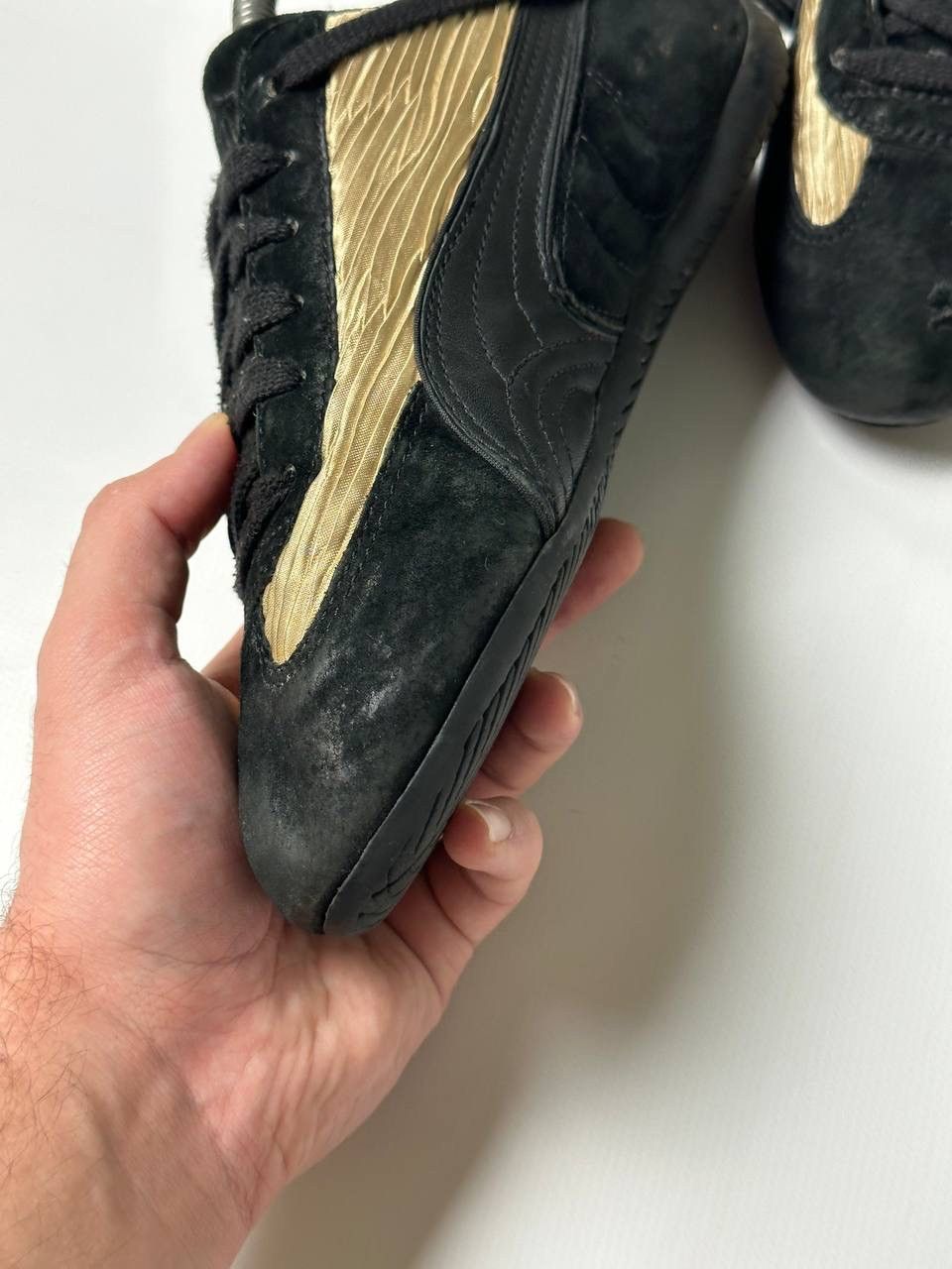 Puma Vintage Rare Puma Speed Cat 00s Shoes Gold/Black Size US 8.5 / IT 38.5 - 6 Thumbnail