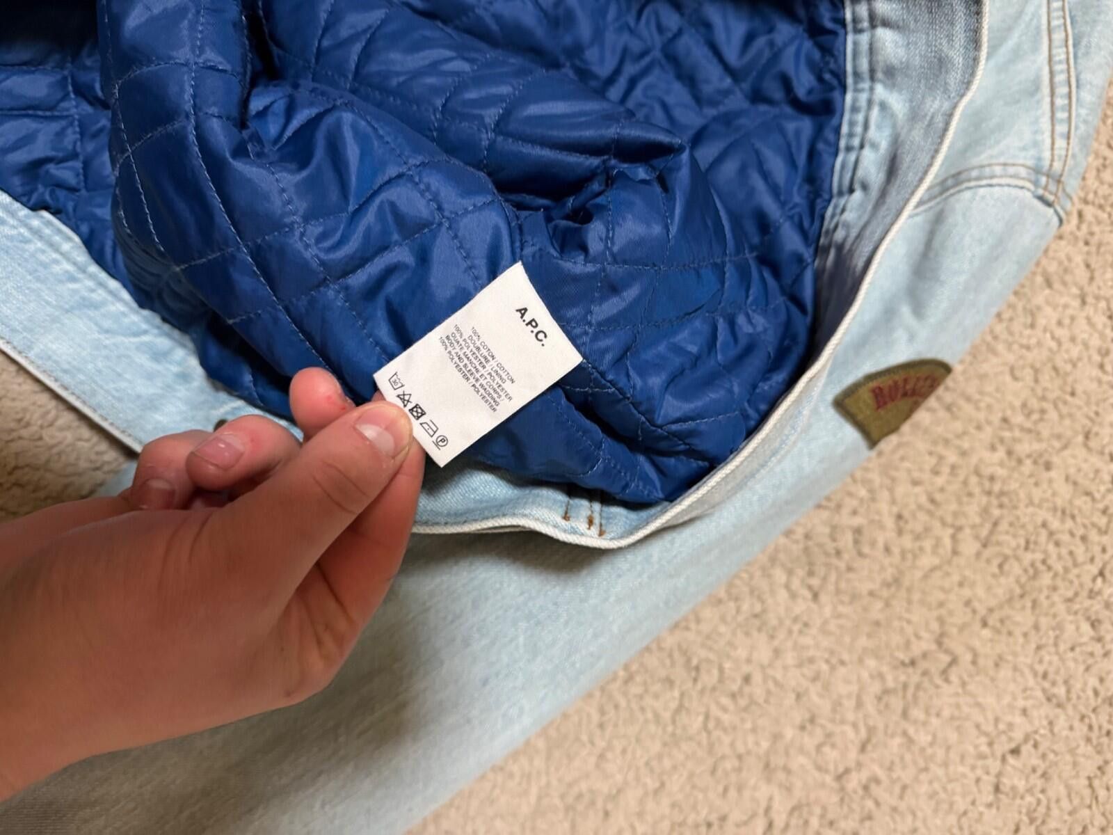 A.P.C. A.P.C. Light Wash Denim Jacket XXL Patch Trucker Jean Jacket Size US XXL / EU 58 / 5 - 8 Thumbnail