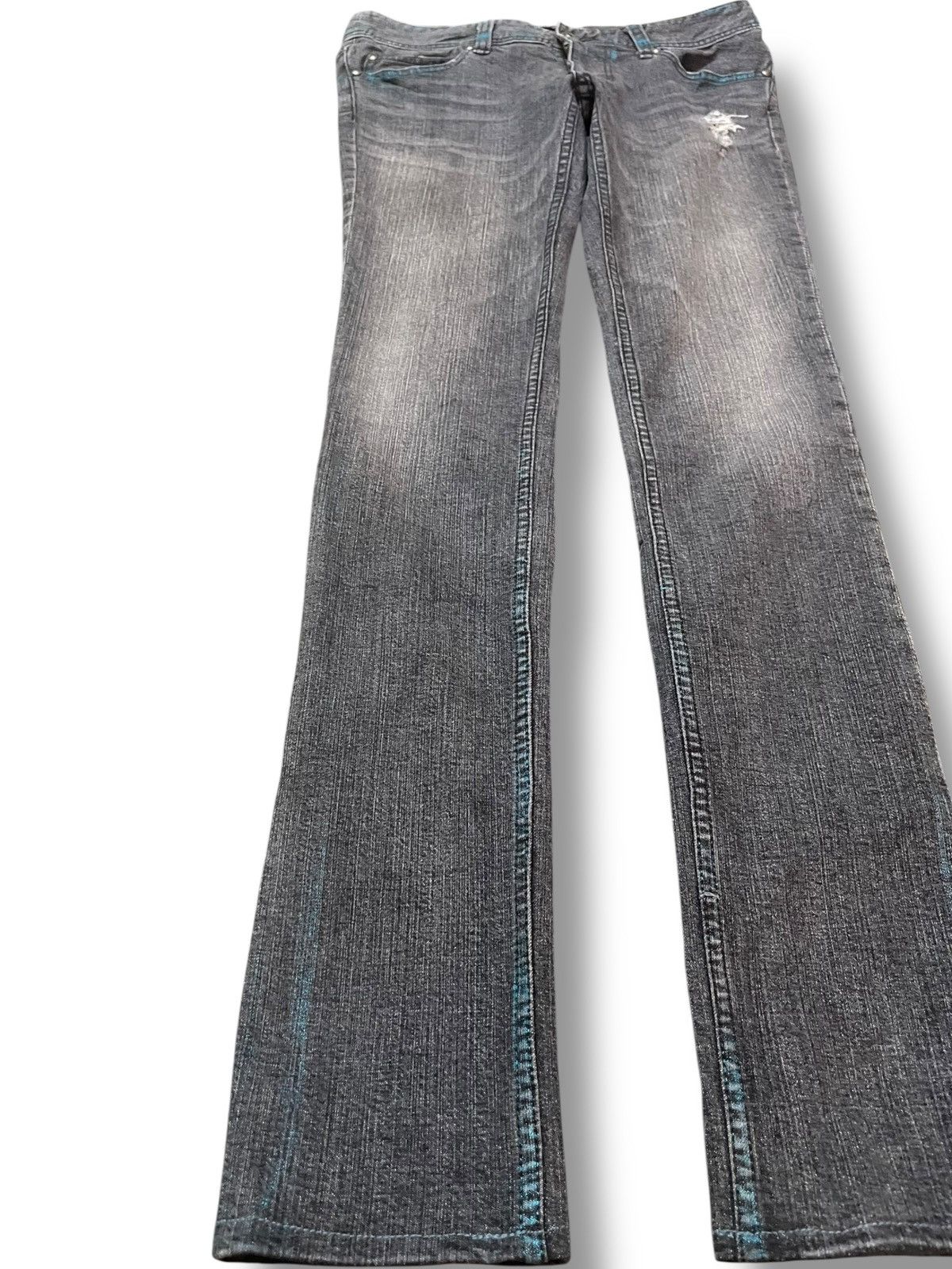 5351 POUR LES HOMMES Vintage 5351 Pour Les Homme Skinny Blue Essence Denim Size US 29 - 3 Thumbnail