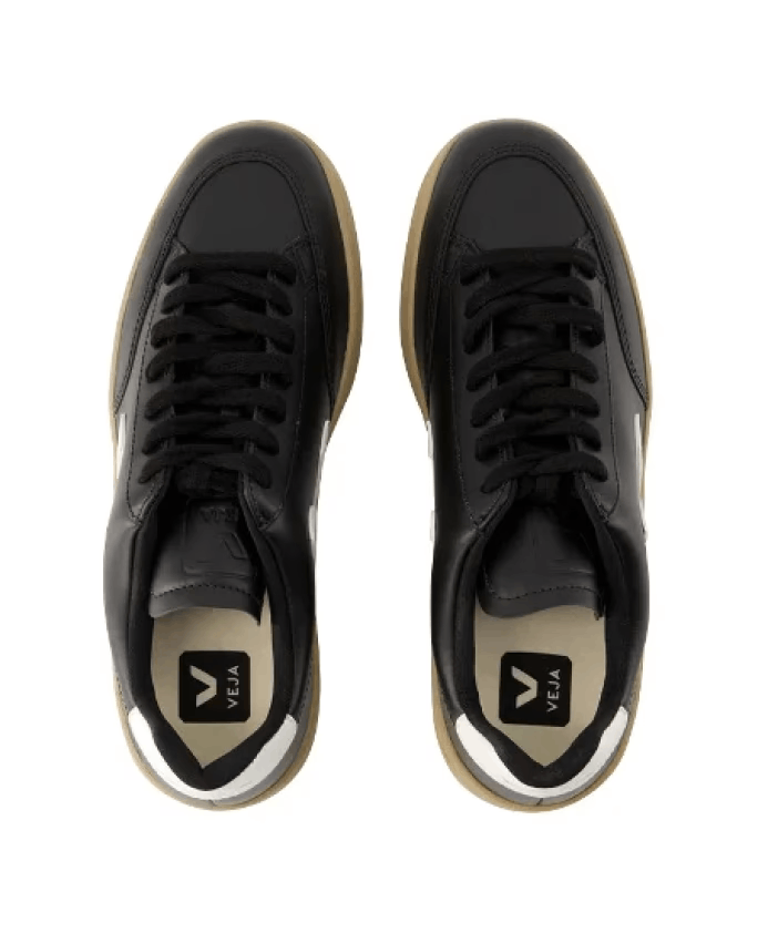 Veja o1s22i1n0924 Leather V-12 Sneakers in Black Size US 8 / IT 38 - 4 Thumbnail