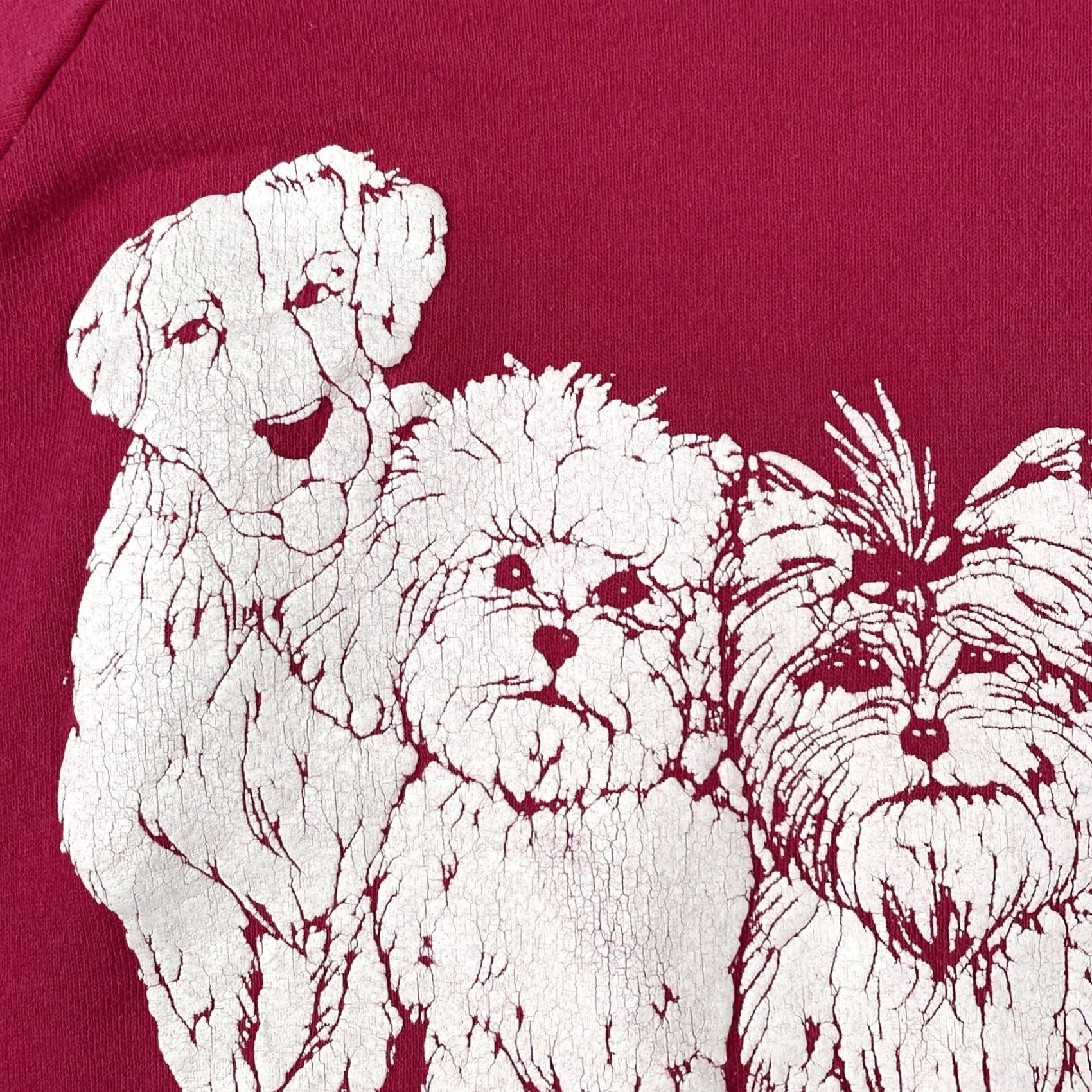 Jerzees Vtg Jerzees Pink Large Raglan Sweatshirt Men Crew Neck 90s Double Sided Dog Print USA Made Raglan Sweatshirt Size US L / EU 52-54 / 3 - 5 Thumbnail