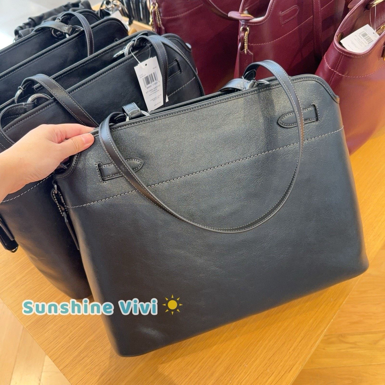 Coach NWT Coach Easton Tote Bag Gunmetal/Black CCZ07 leather Size ONE SIZE - 6 Thumbnail