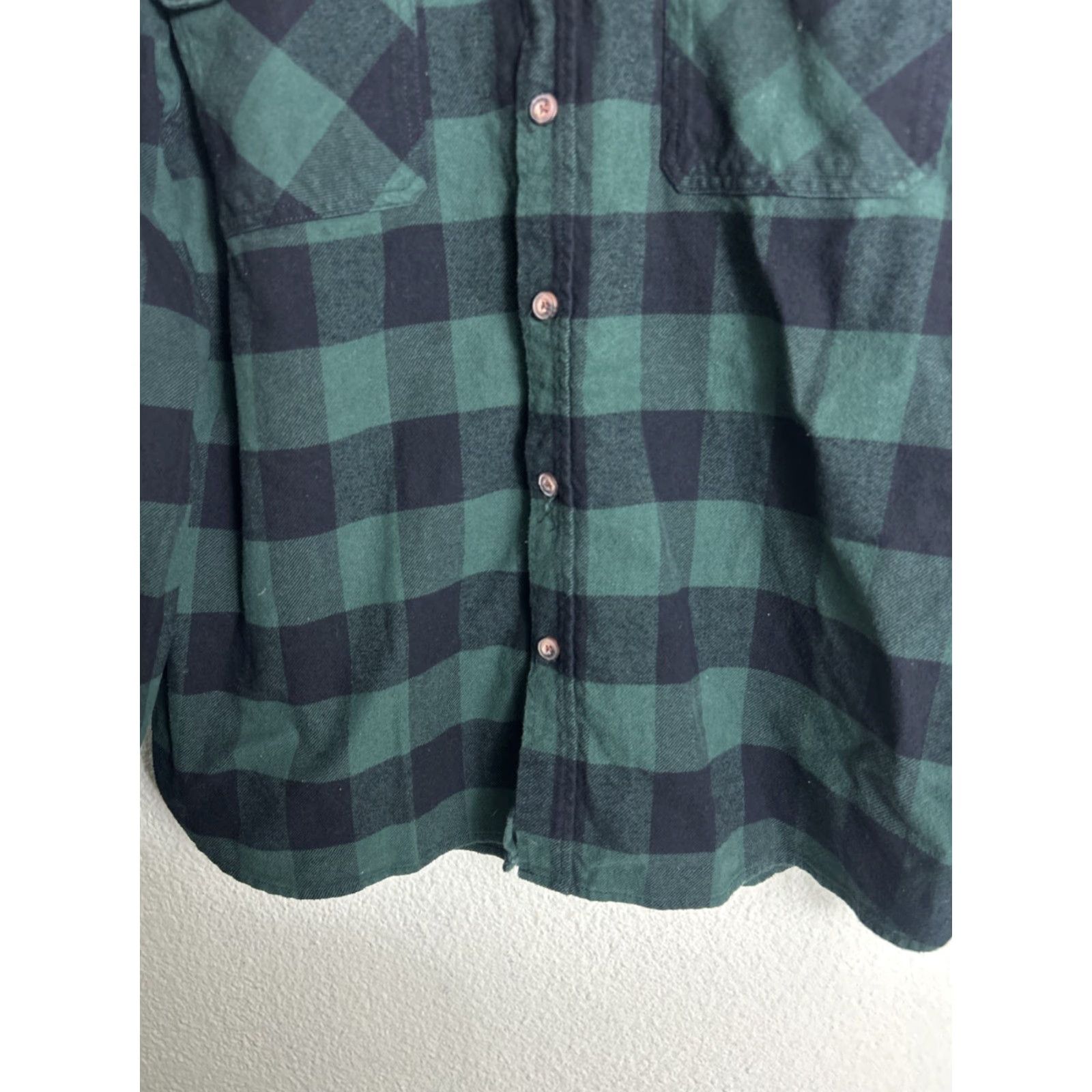 Vintage JACHS Flannel Shirt Mens 2XL Green Navy Plaid Heritage Long Sleeve Button Up Size US XXL / EU 58 / 5 - 5 Thumbnail