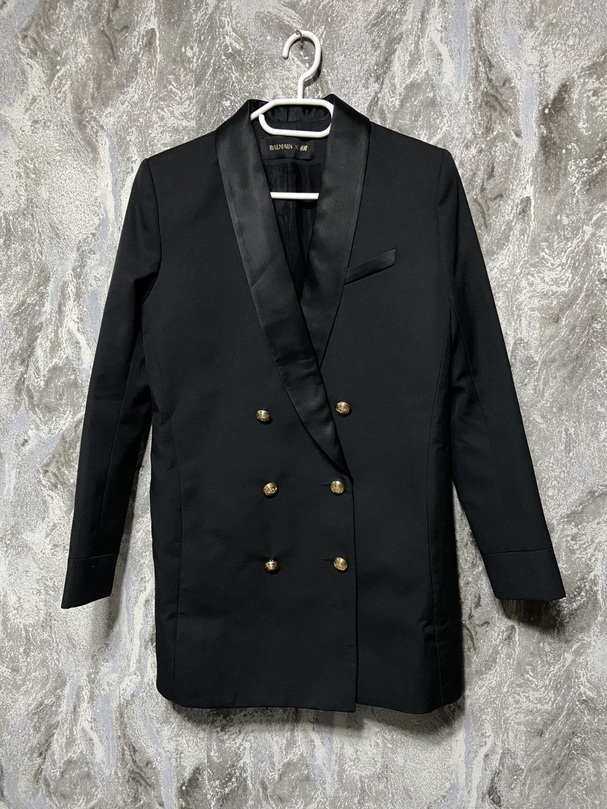 Balmain × H&M Balmain x H&M Black Blazer Jacket Dress Tuxedo Size 40 10 Size S / US 4 / IT 40 - 2 Thumbnail