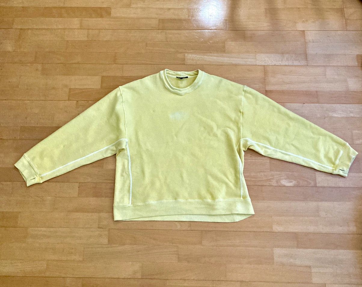 image of Yeezy Season 3 God Sun Sweatshirt Crewneck in Yellow, Men's (Size Small)