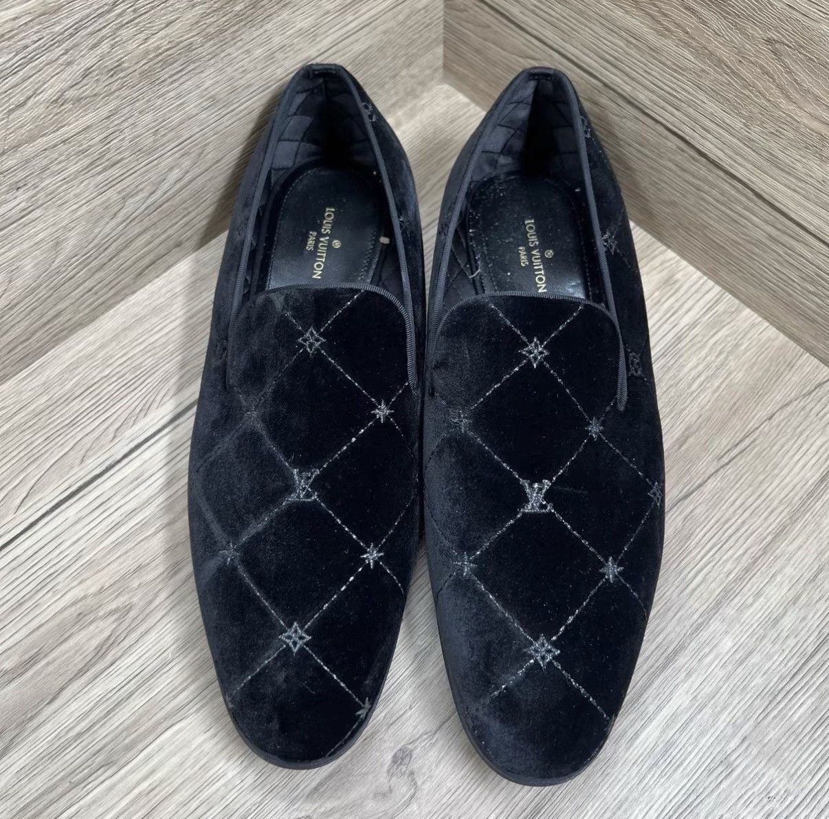 Louis Vuitton Louis Vuitton Auteuil Black Monogram Logo Loafers J41 Size US 8.5 / EU 41-42 - 2 Thumbnail