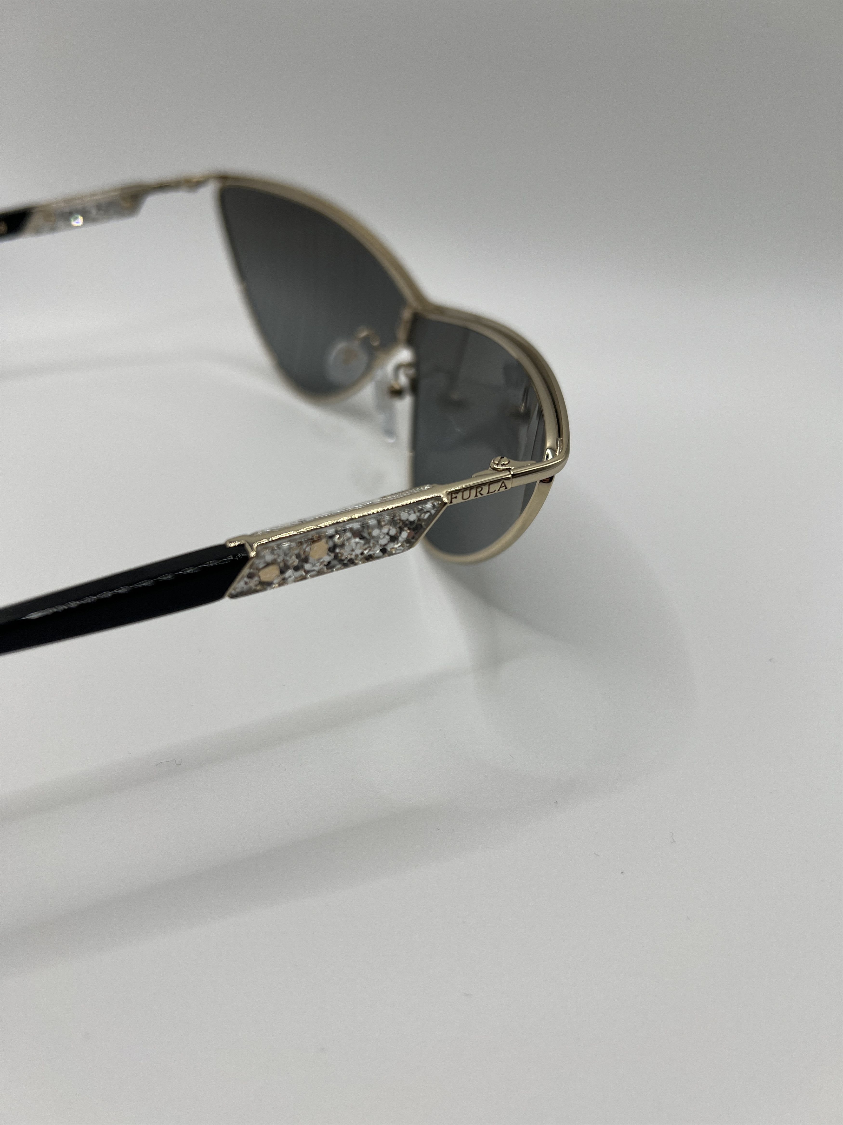 Furla Furla SFU311 Cat Eye Crystal Sunglasses Black/Gold Size ONE SIZE - 11 Thumbnail