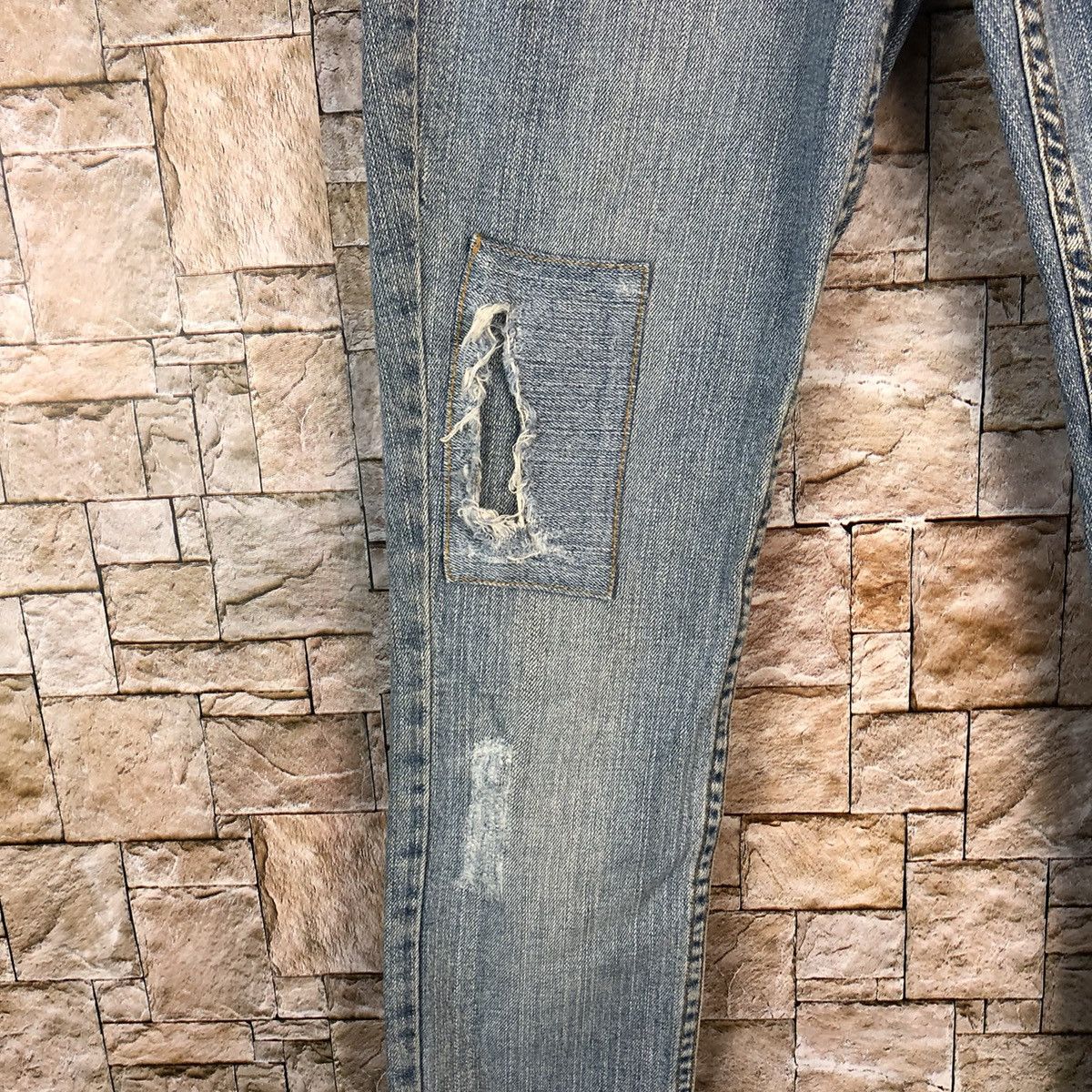 Japanese Brand John Esraya Blue Distressed Denim Pants #A952 Size 27" / US 4 / IT 40 - 11 Thumbnail