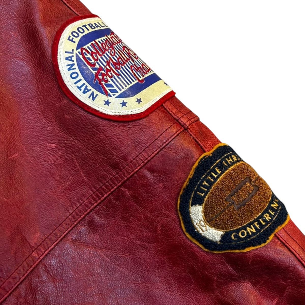 Avirex 90s Avirex Leather Varsity Bomber Jacket Mens XL Red Vintage Size US XL / EU 56 / 4 - 7 Thumbnail