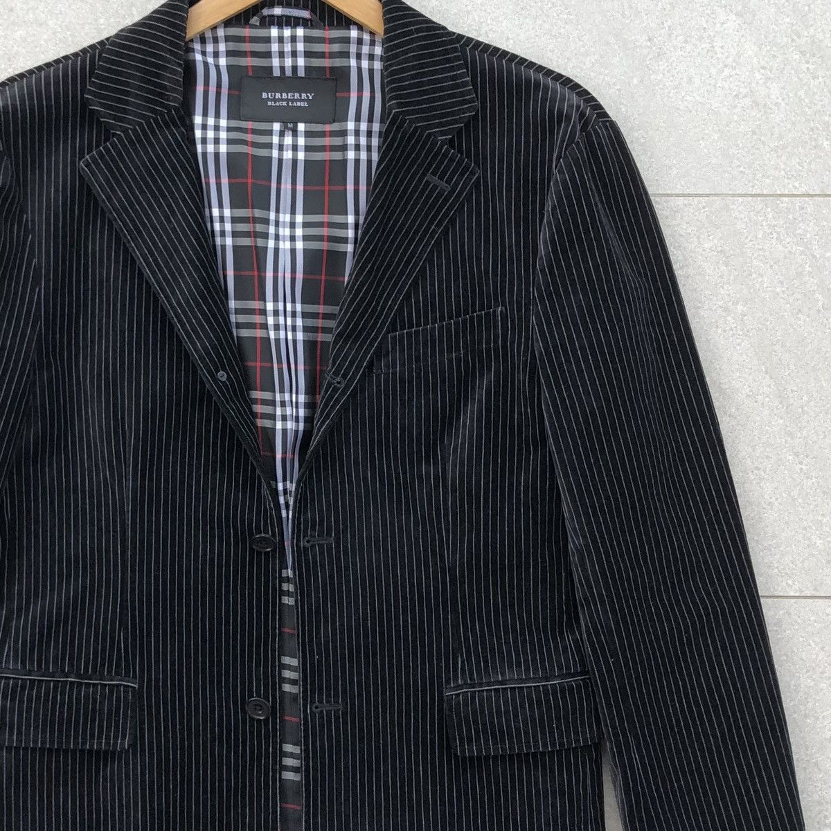 Burberry Burberry Black Label Men’s Velvet Lined Novacheck Blazer Size US M / EU 48-50 / 2 - 3 Thumbnail