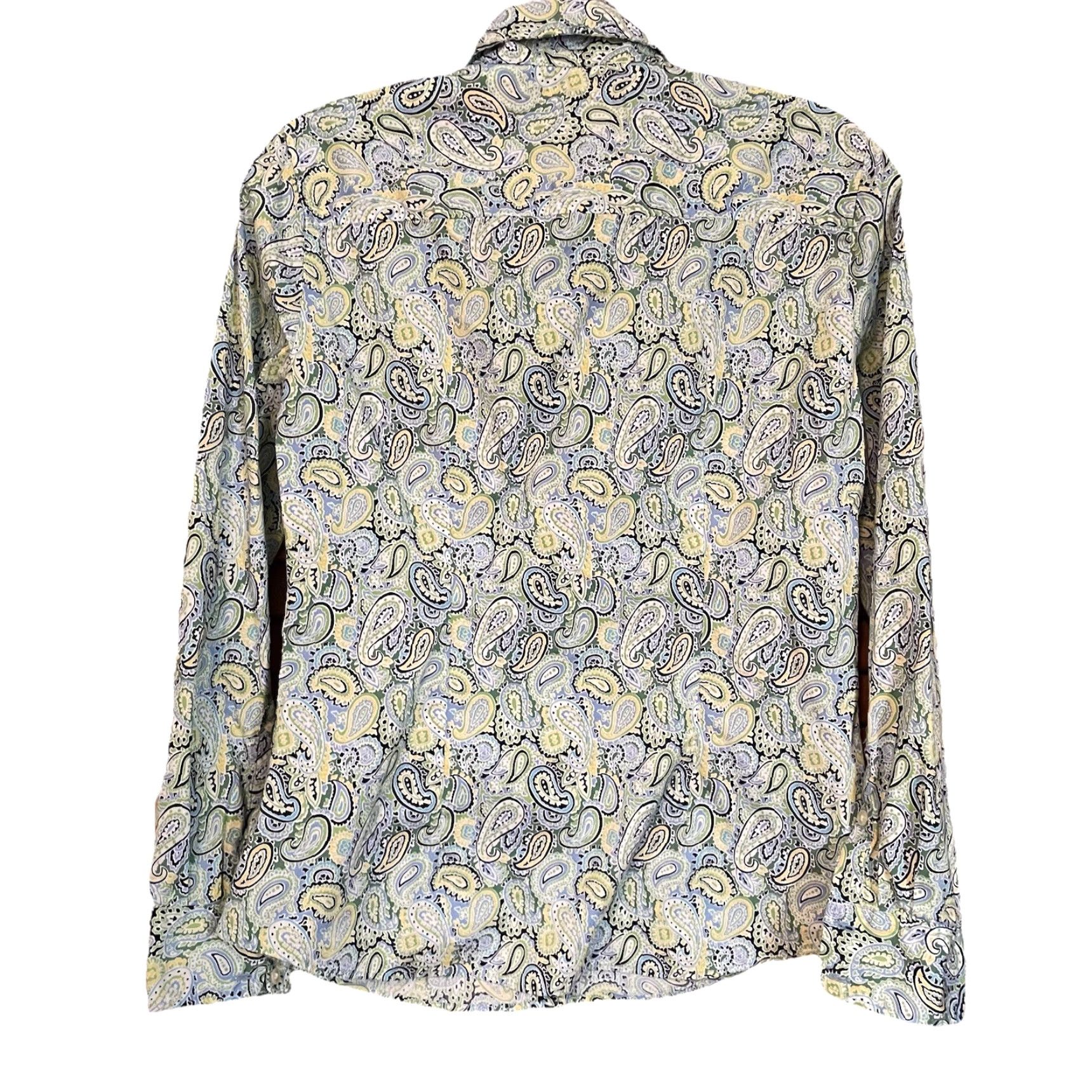 Banana Republic Banana Republic Shirt Womens XS Button Up Top Paisley White Green Blue Yellow Size XS / US 0-2 / IT 36-38 - 5 Thumbnail